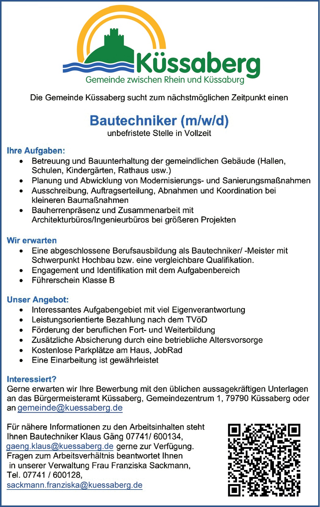 Bautechniker m/w/d