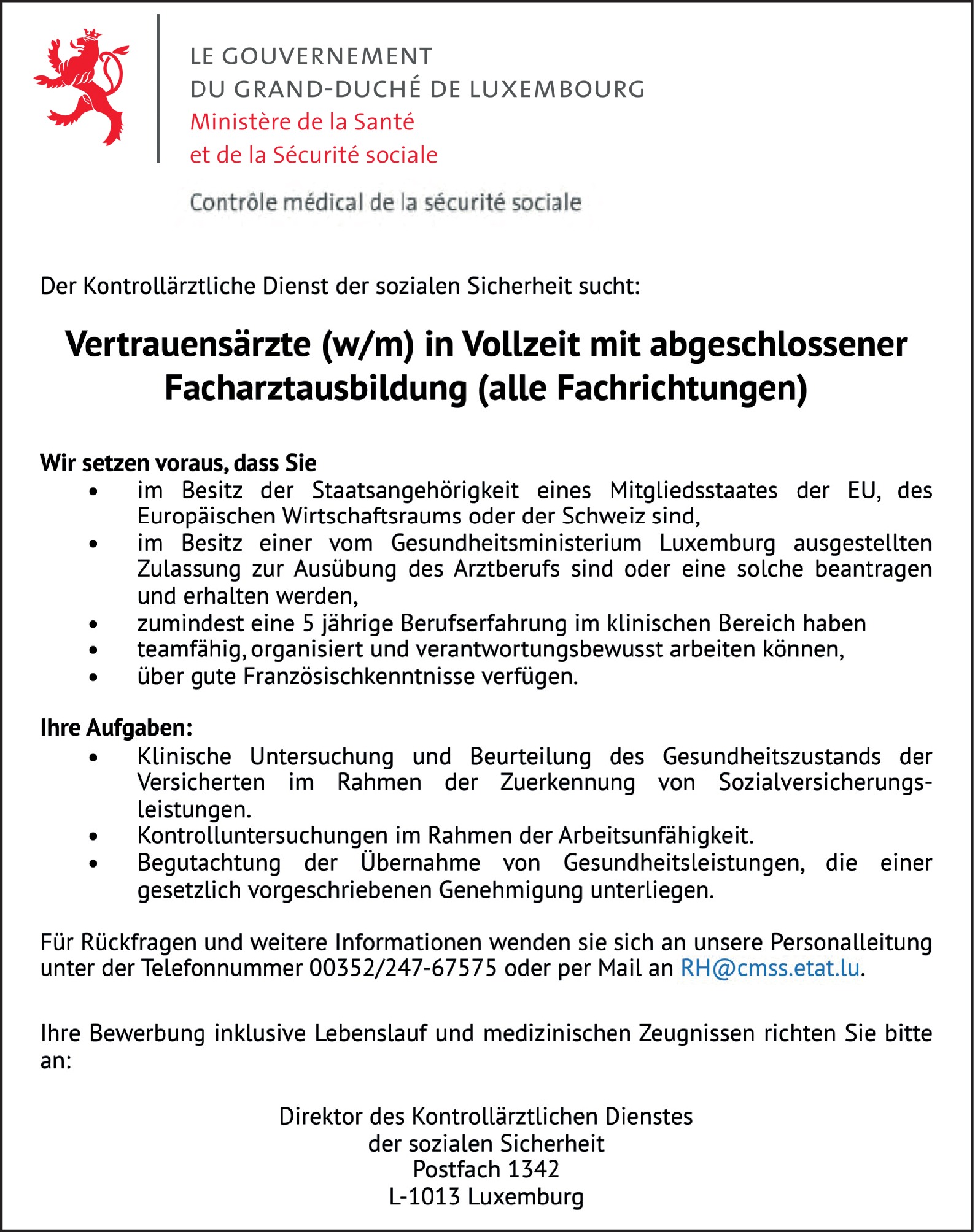 Arzt (m/w/d)