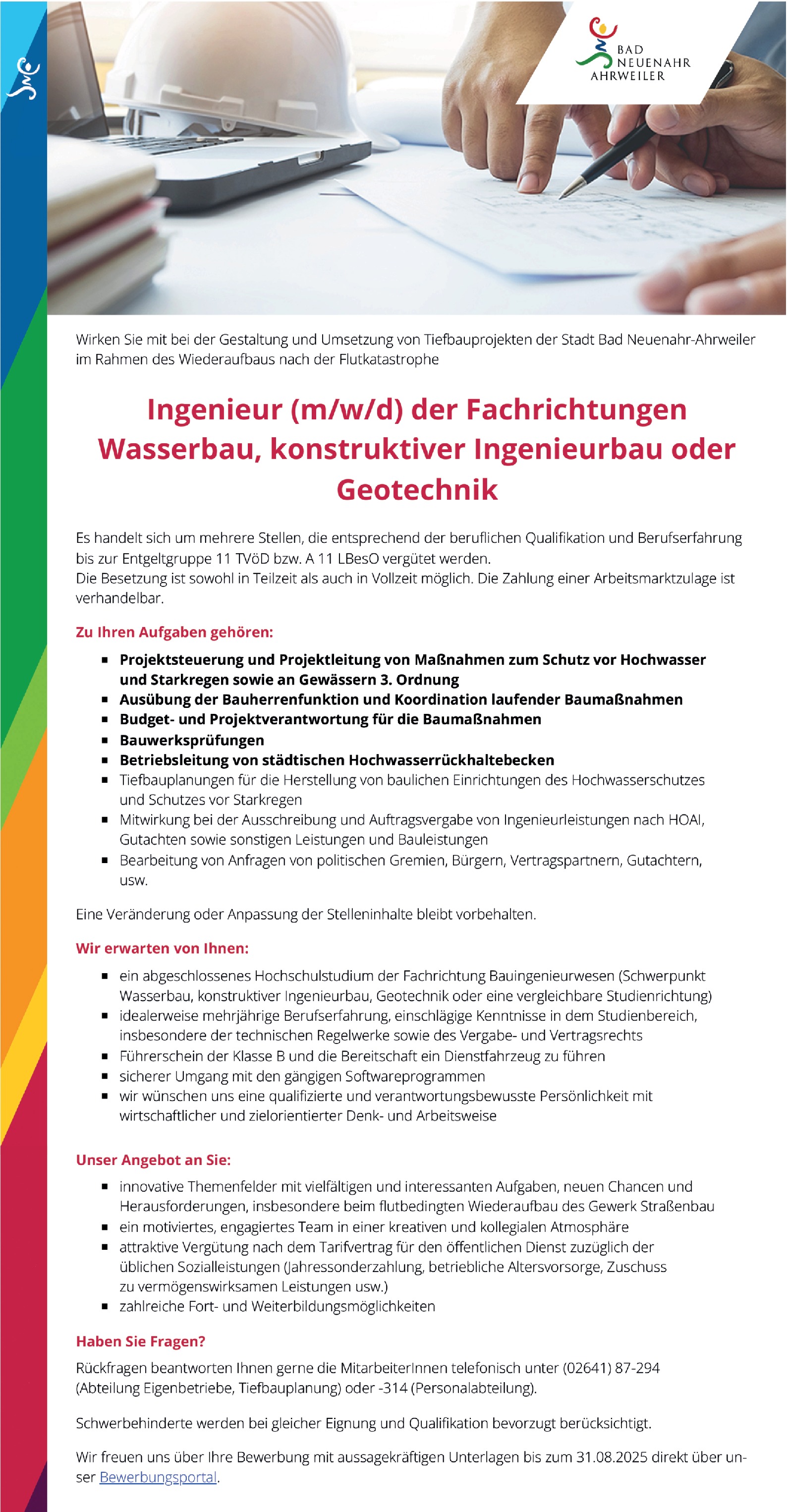 Wasserbauingenieur / Geotechniker m/w/d 