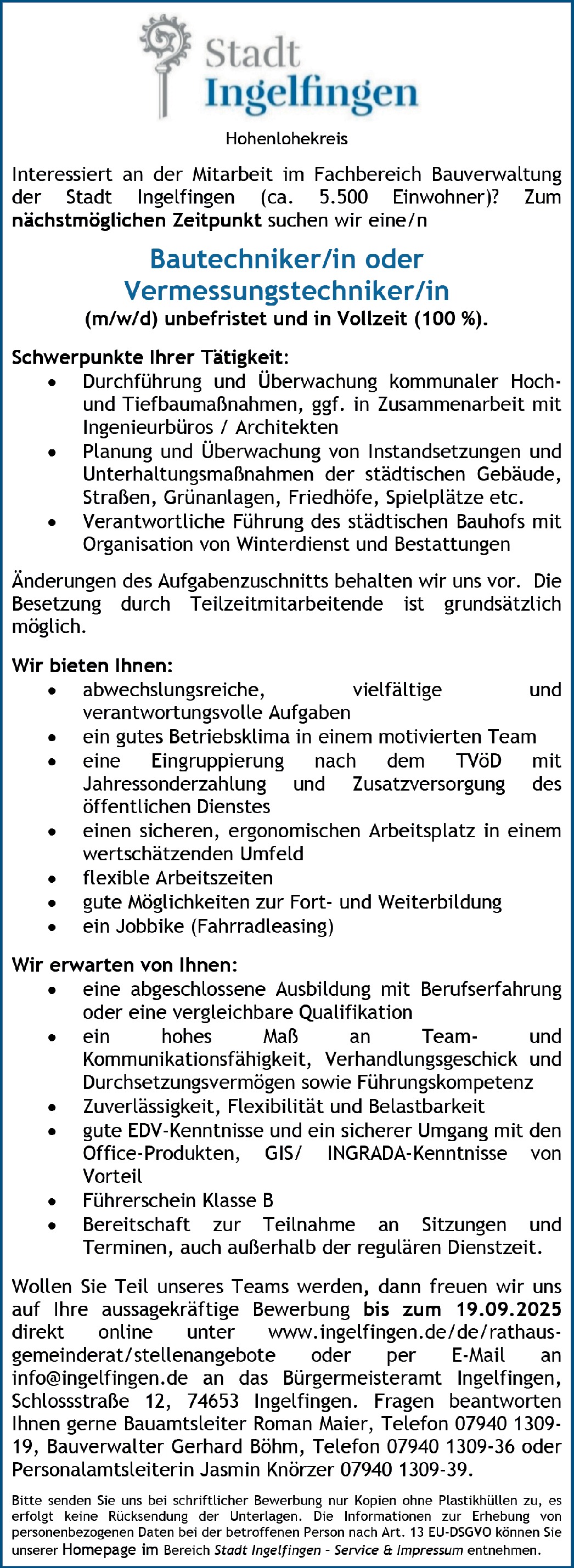 Vermessungstechniker (m/w/d)