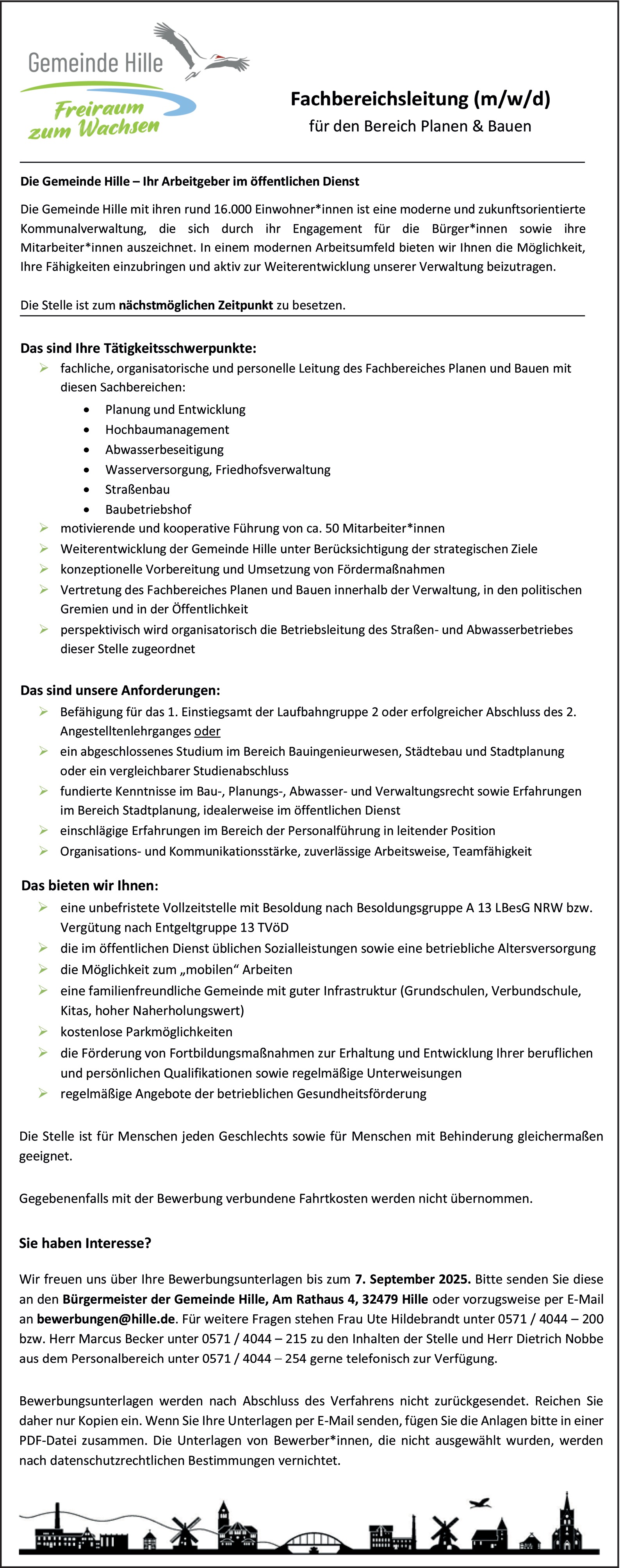 Bauingenieur als Fachbereichsleitung (m/w/d)