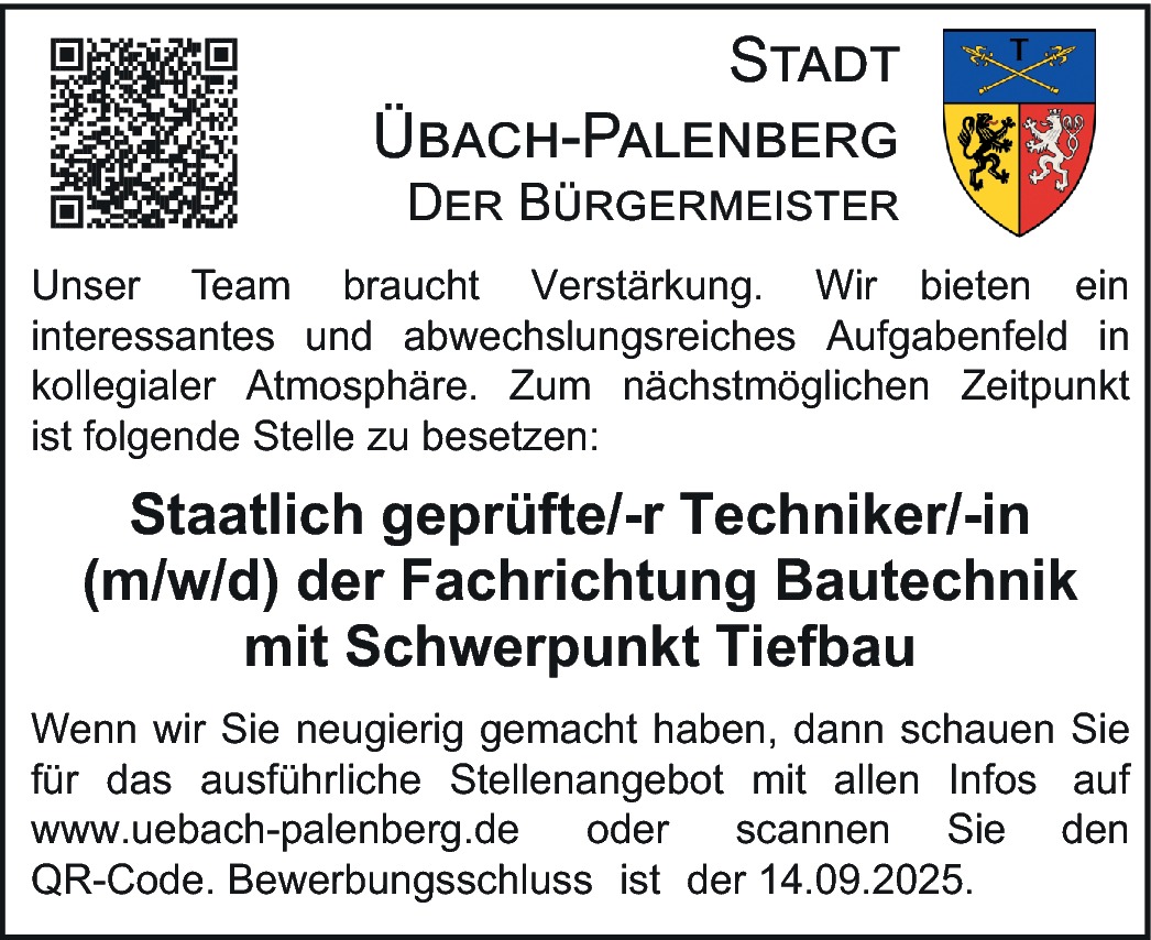 Bautechniker (m/w/d) - Tiefbau