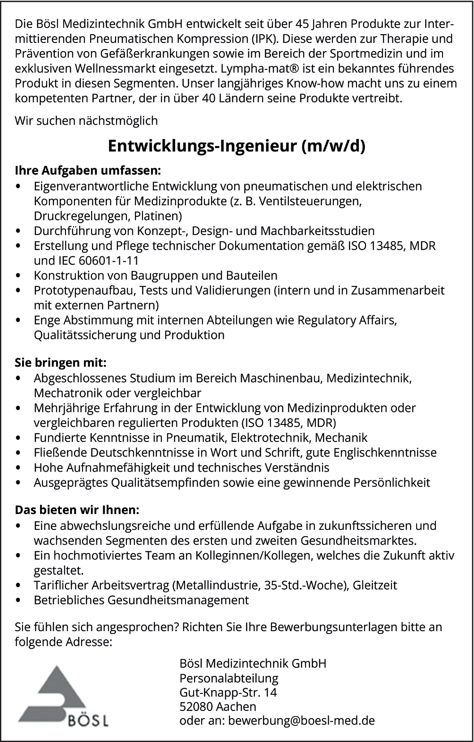 Entwicklungs-Ingenieur m/w/d