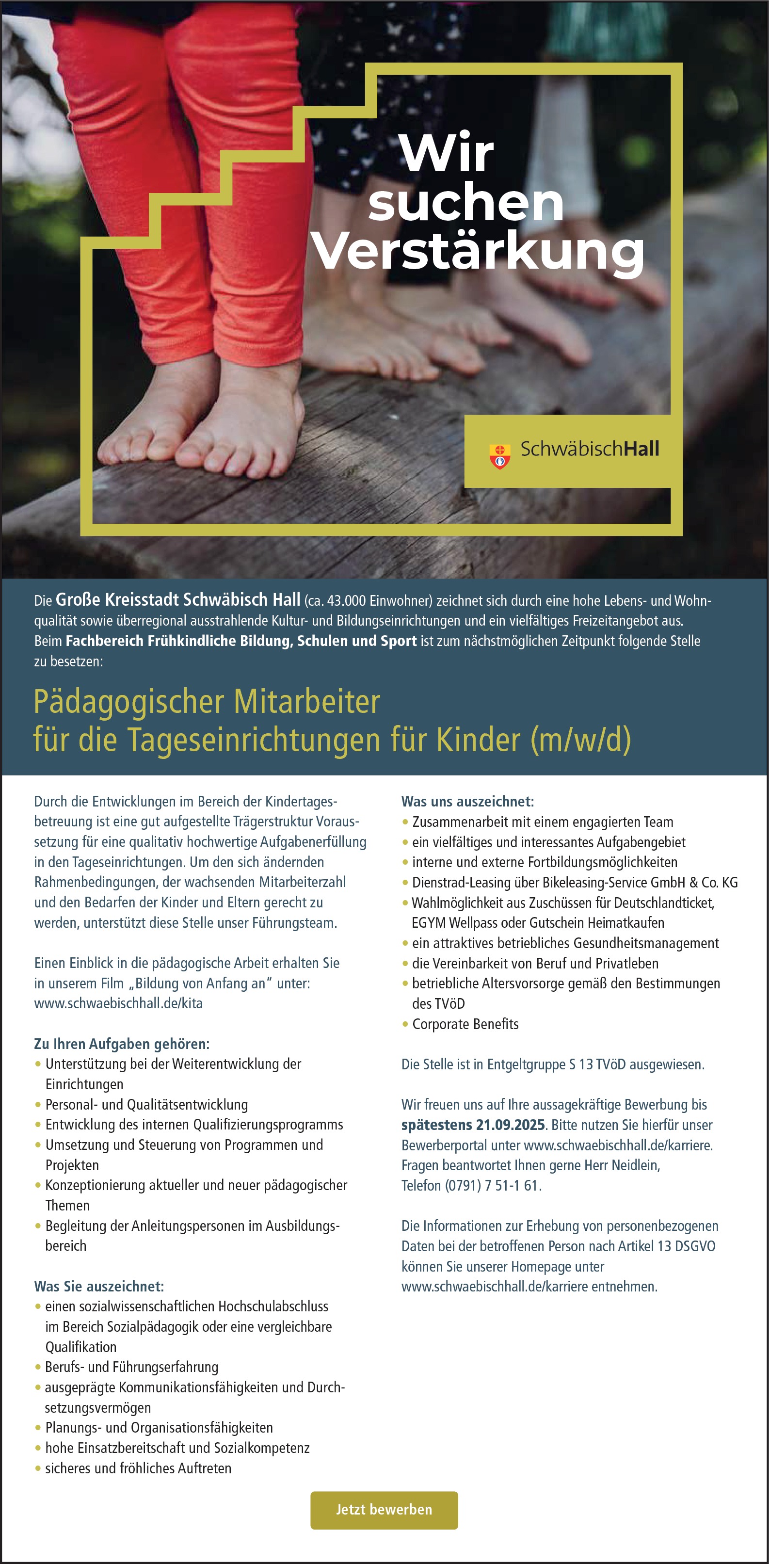 Pädagogischer Mitarbeiter / Sozialpädagoge / Sozialarbeiter (m/w/d)