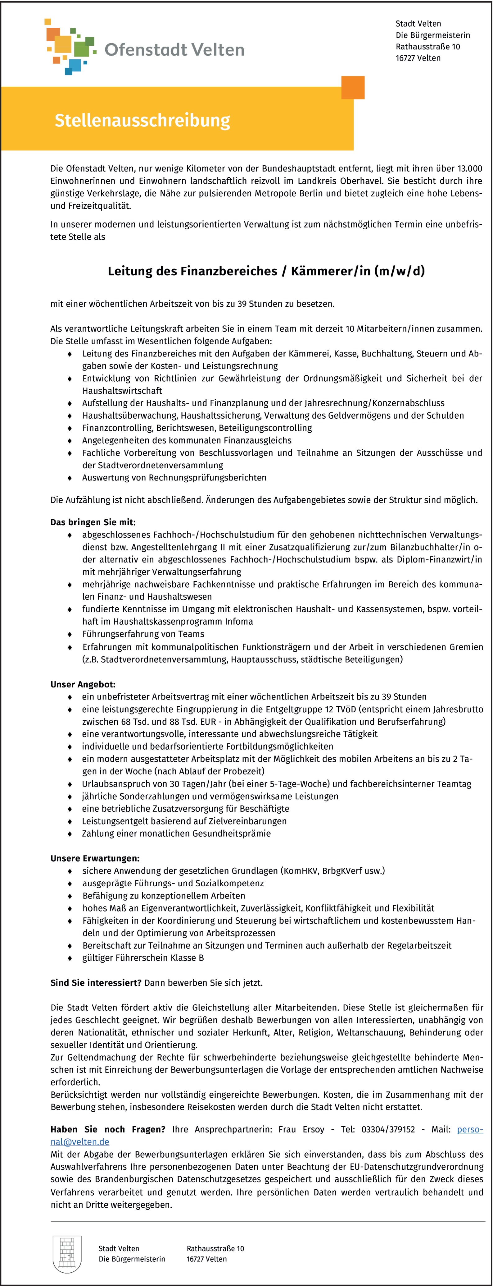 Kämmerer (m/w/d)