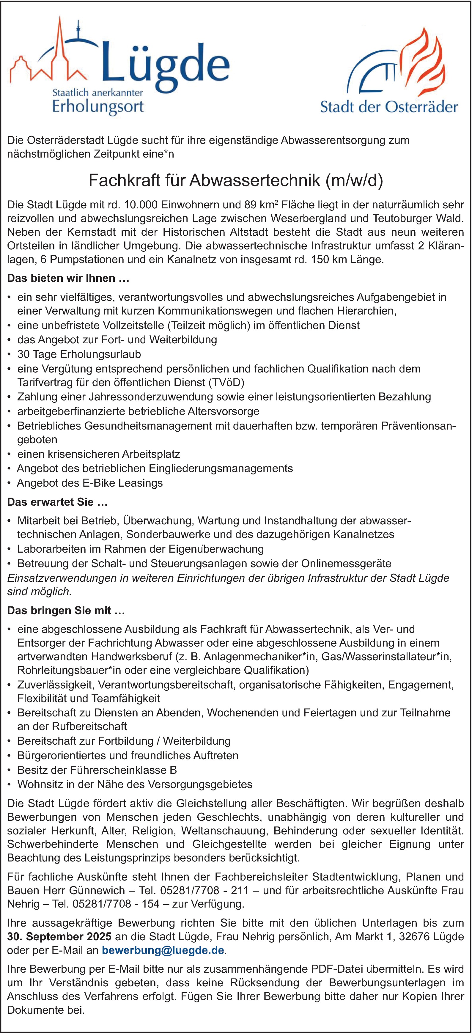 Abwassertechniker m/w/d