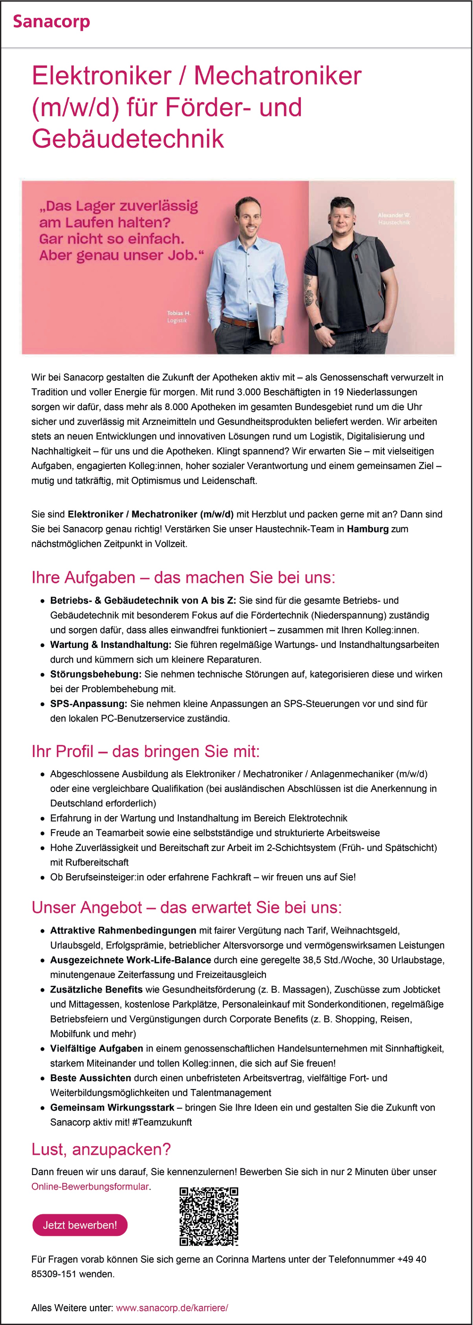 Elektroniker / Mecharoniker (m/w/d)