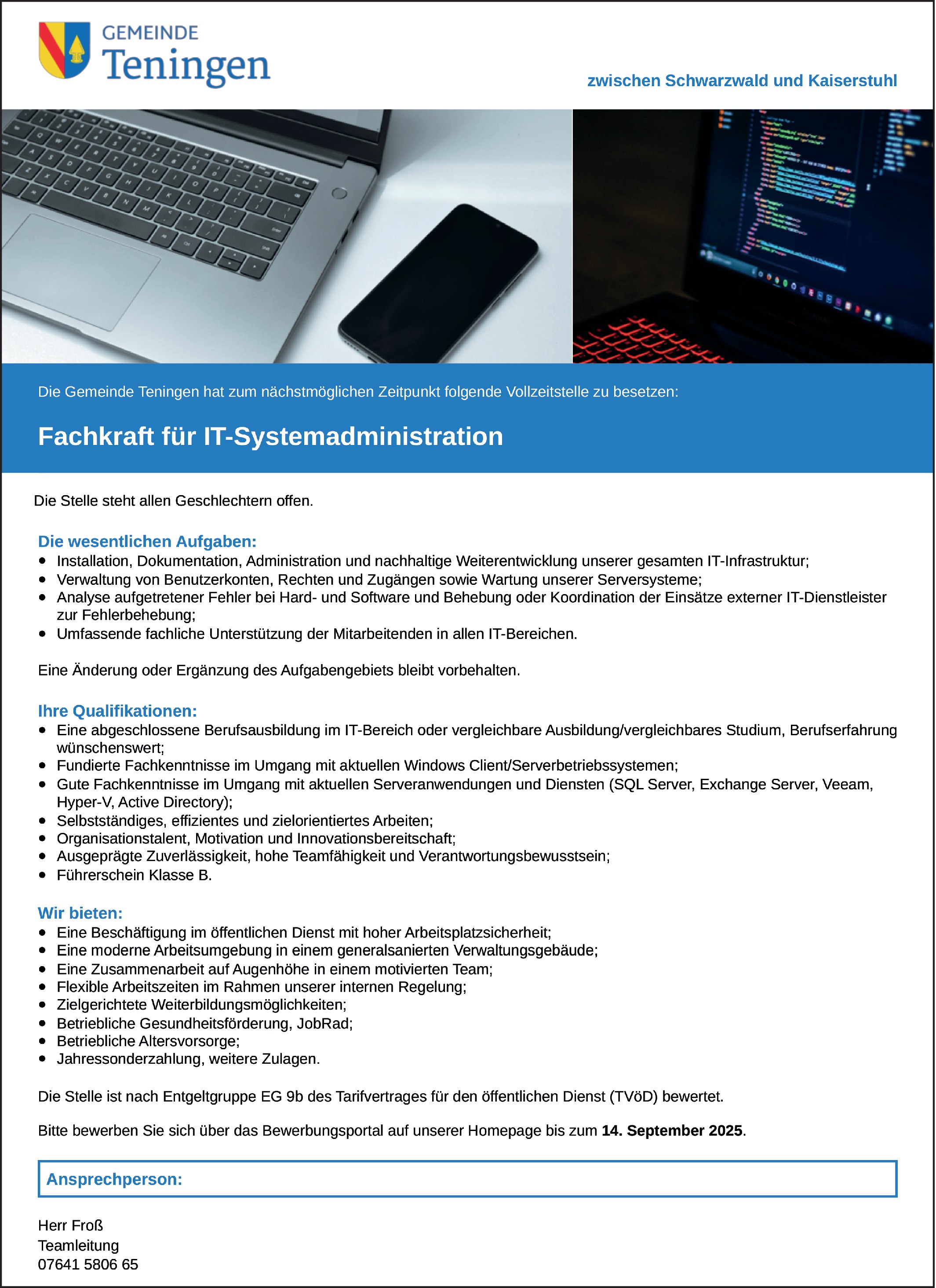 IT-Systemadministrator m/w/d