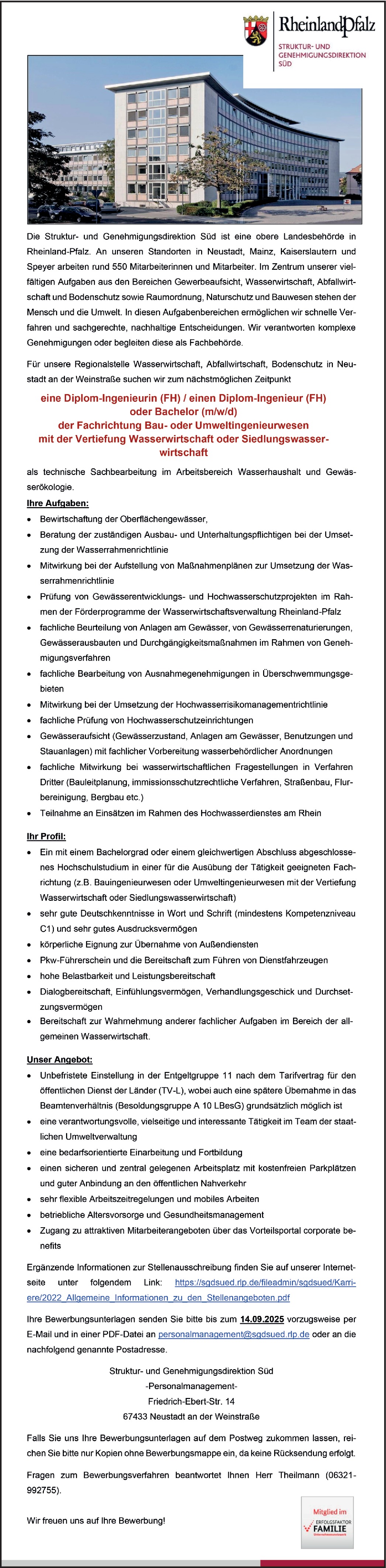 Diplom-Ingenier Bau-und Umweltingenieurwesen (m/w/d)