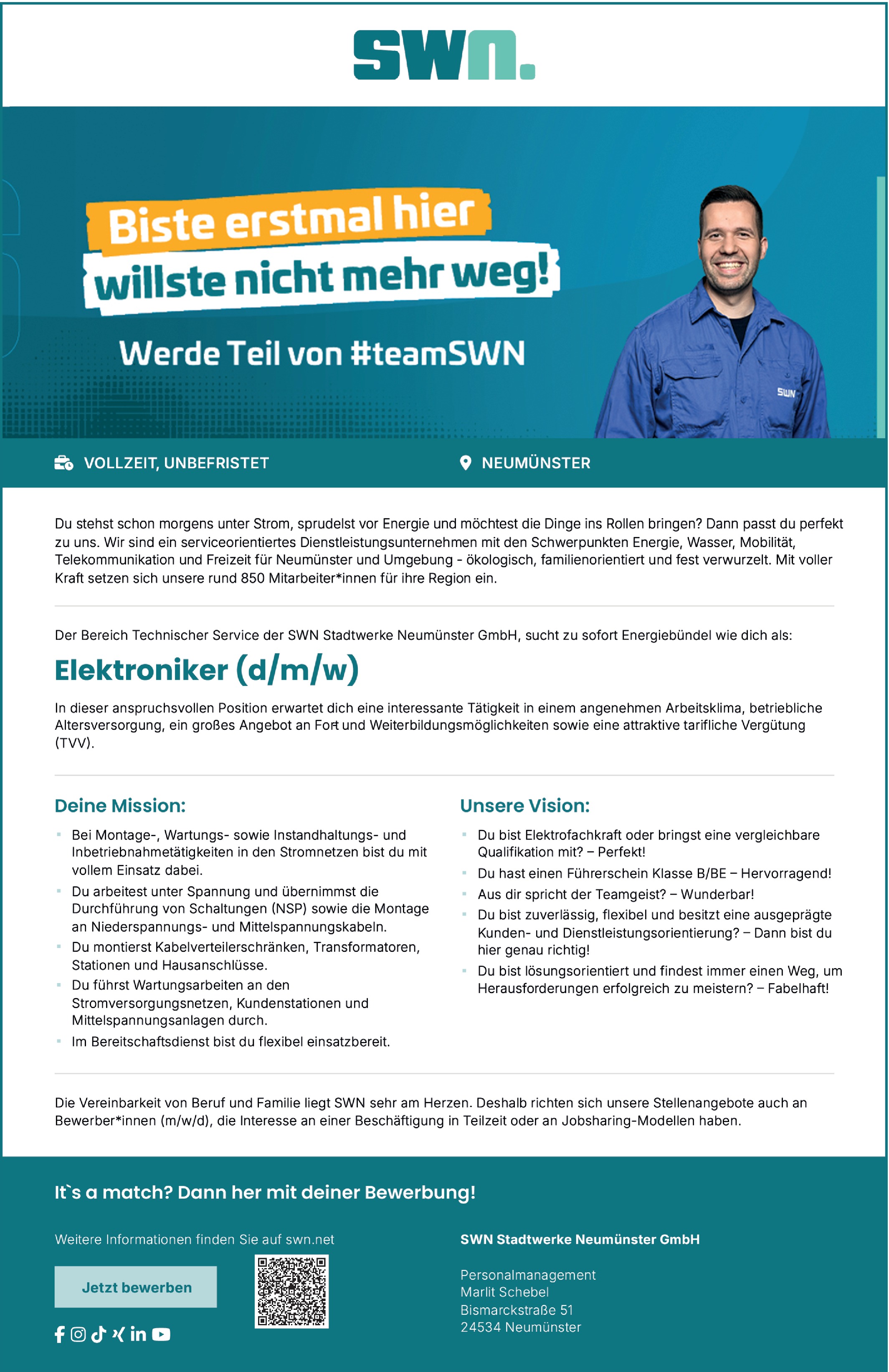 Elektroniker m/w/d