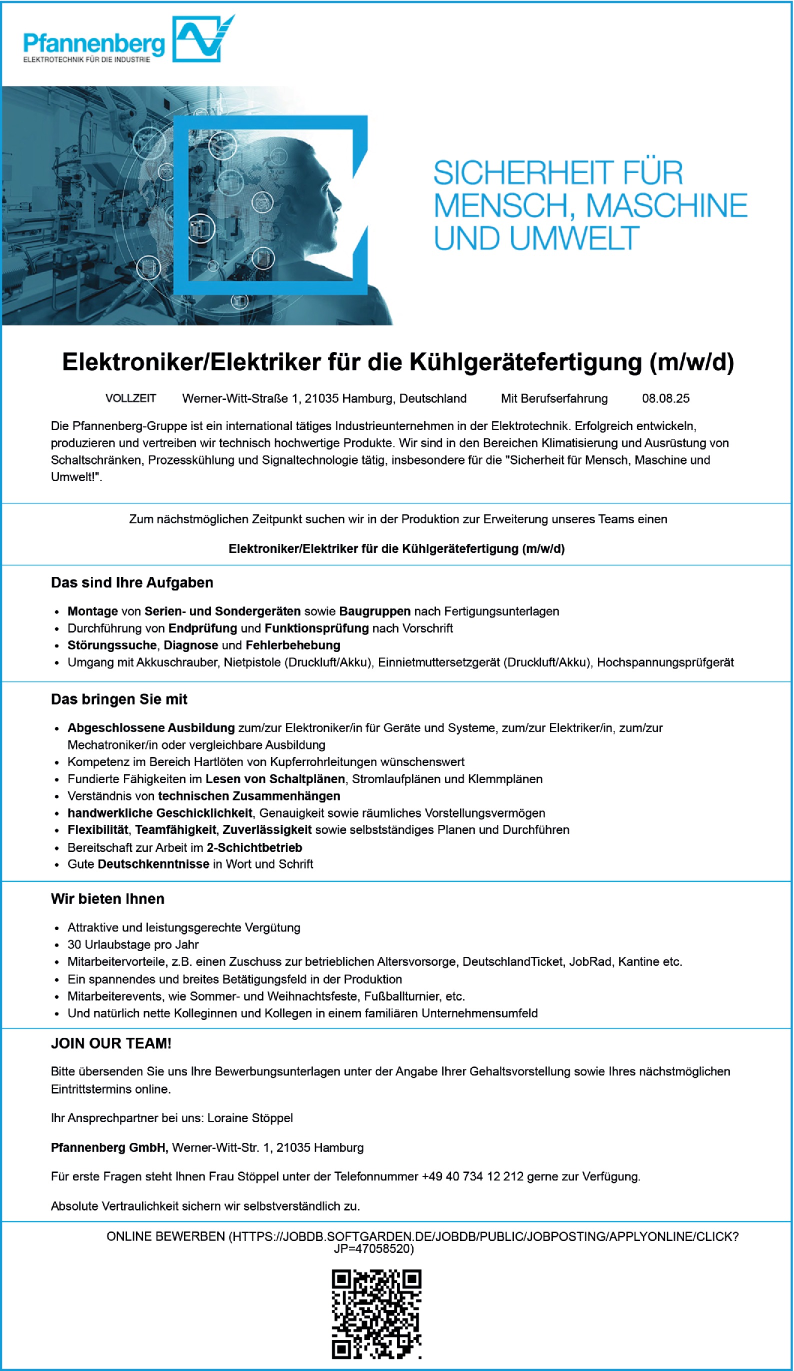 Elektroniker/Elektriker Kühlgerätefertigung (m/w/d)