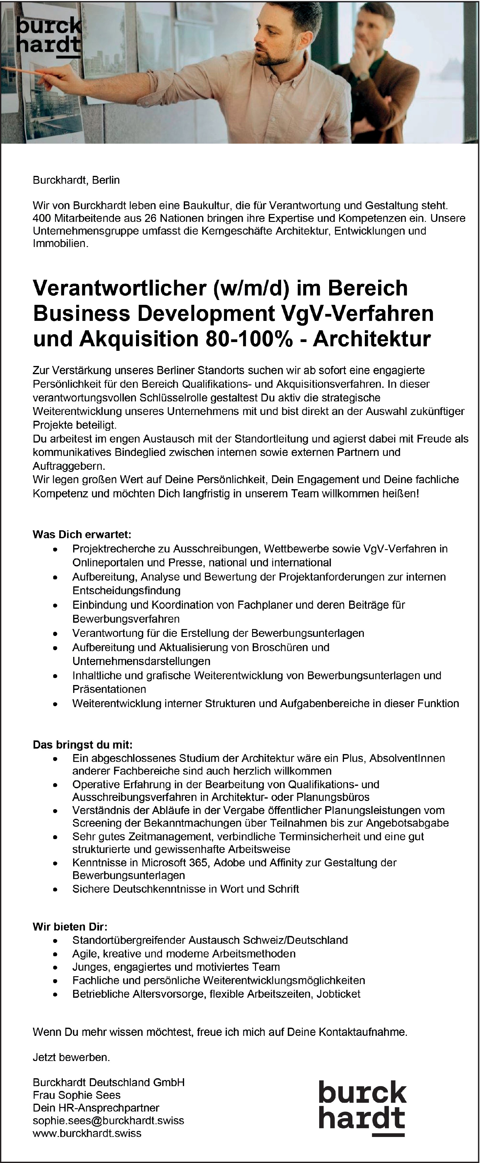 Verantwortlicher w/m/d im Bereich Business Development