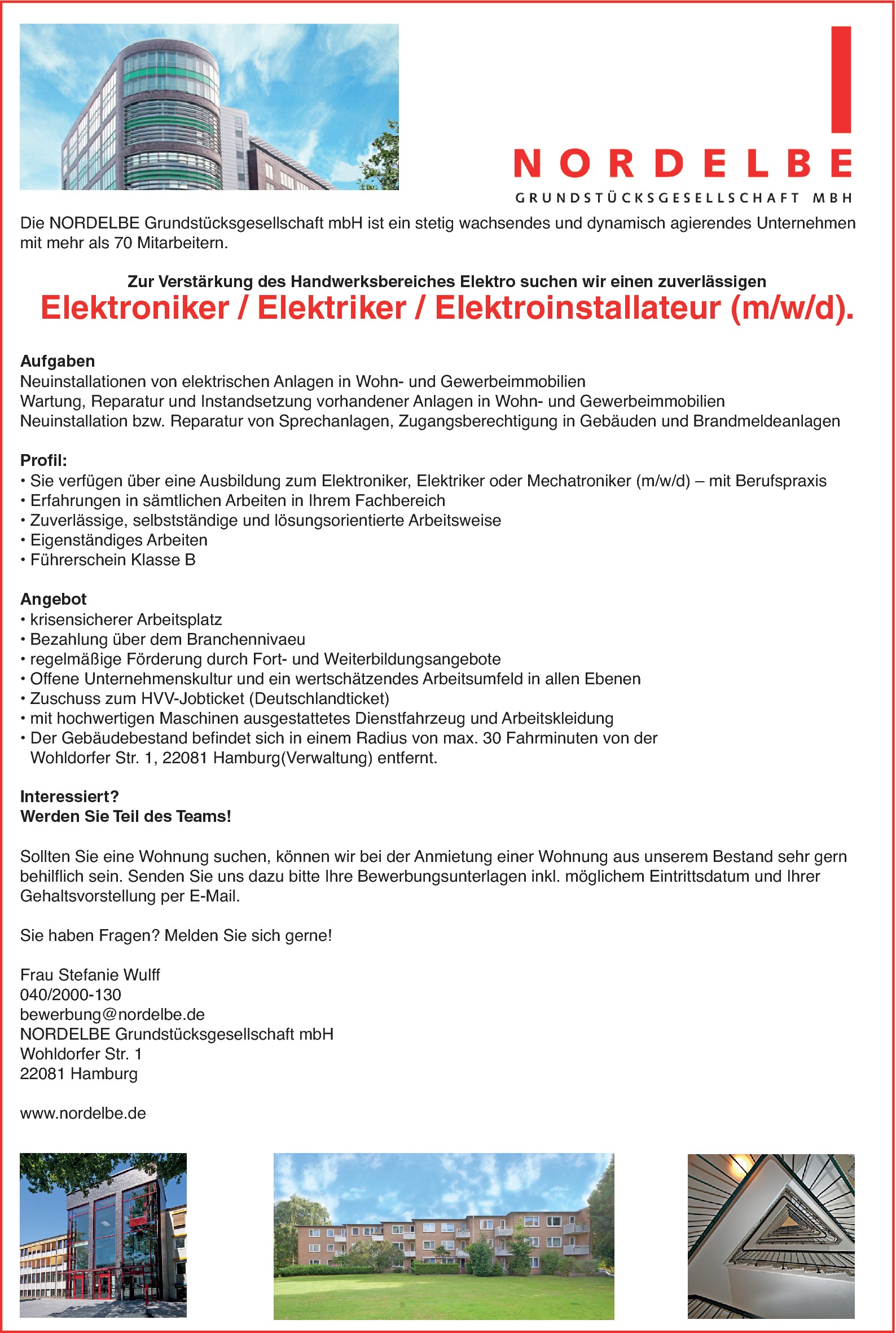Elektroniker / Elektriker / Elektroinstallateur (m/w/d) 