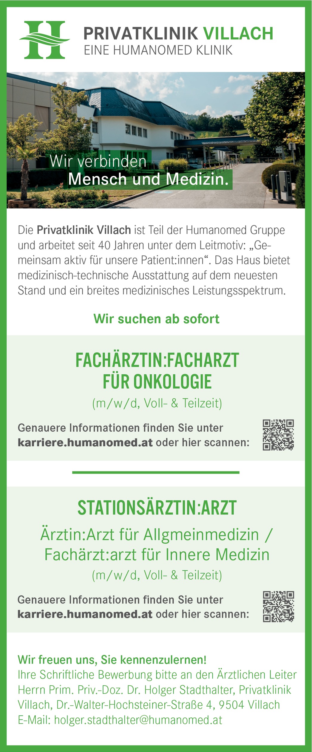 Facharzt für Innere Medizin m/w/d