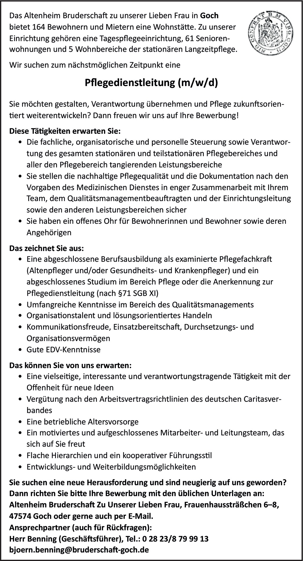 Pflegedienstleitung (m/w/d)