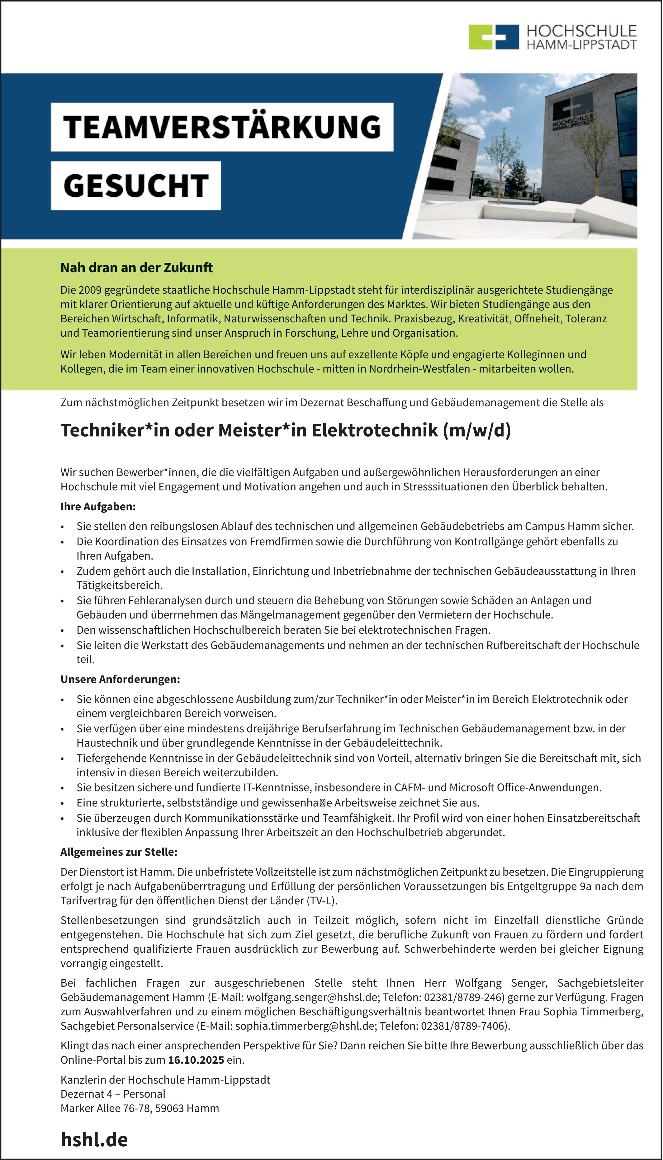 Techniker m/w/d Elektrotechnik