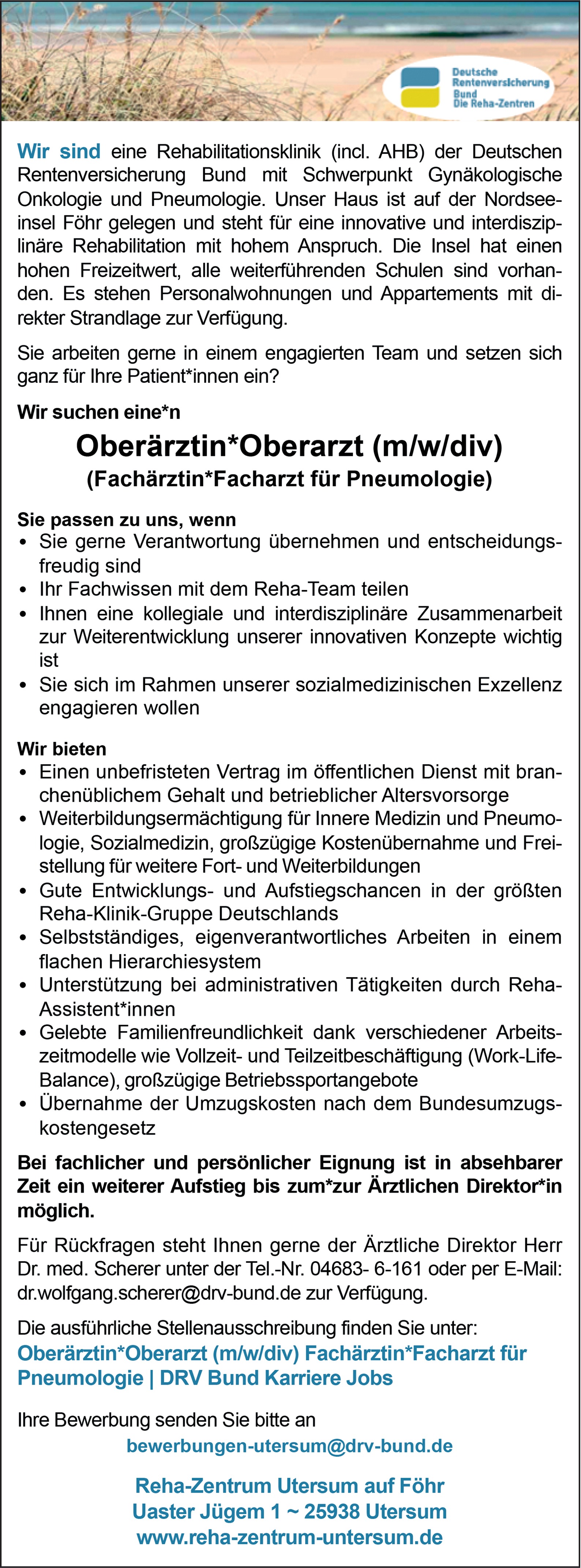 Oberarzt Pneumologie m/w/d
