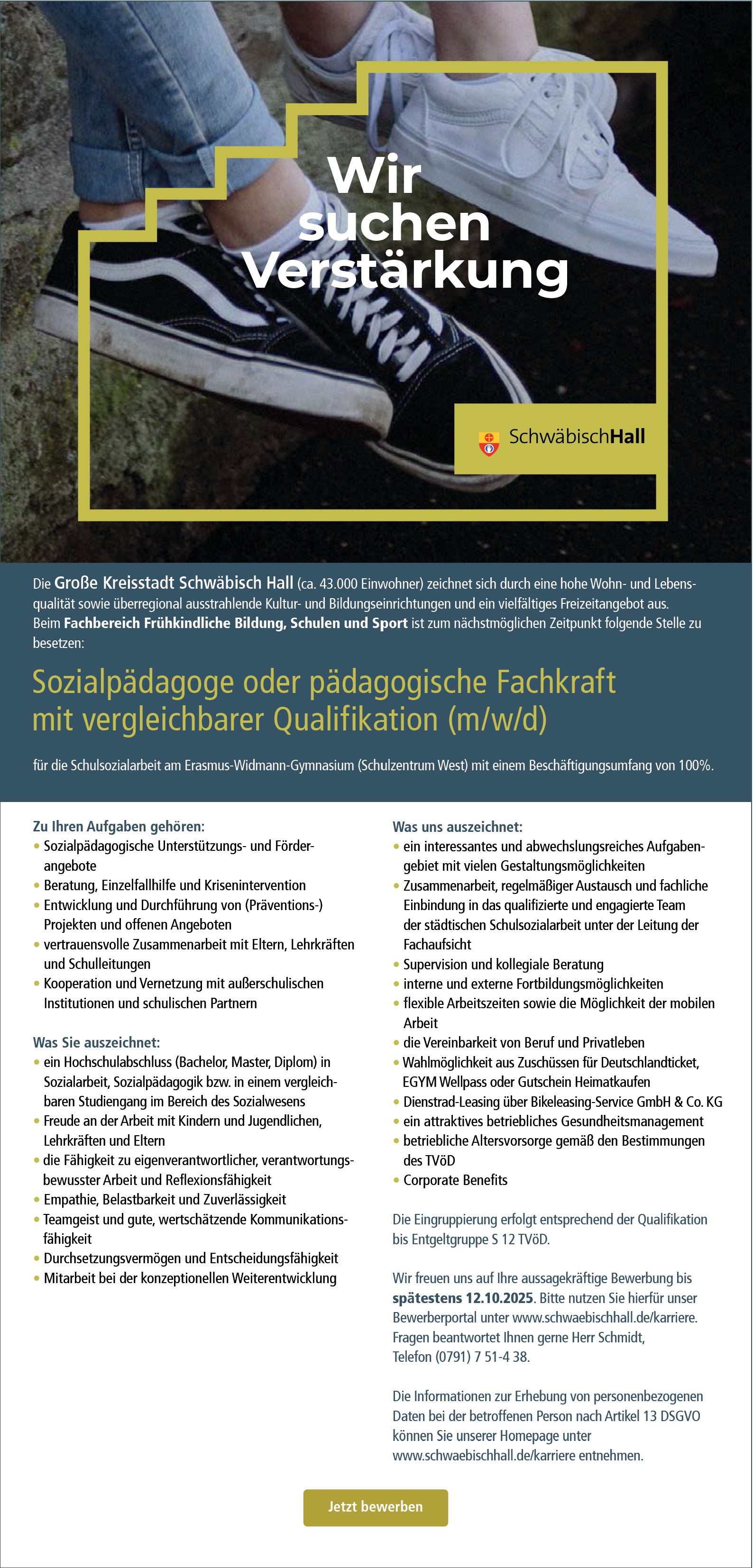 Sozialpädagoge / Sozialarbeiter / pädagogische Fachkraft (m/w/d)