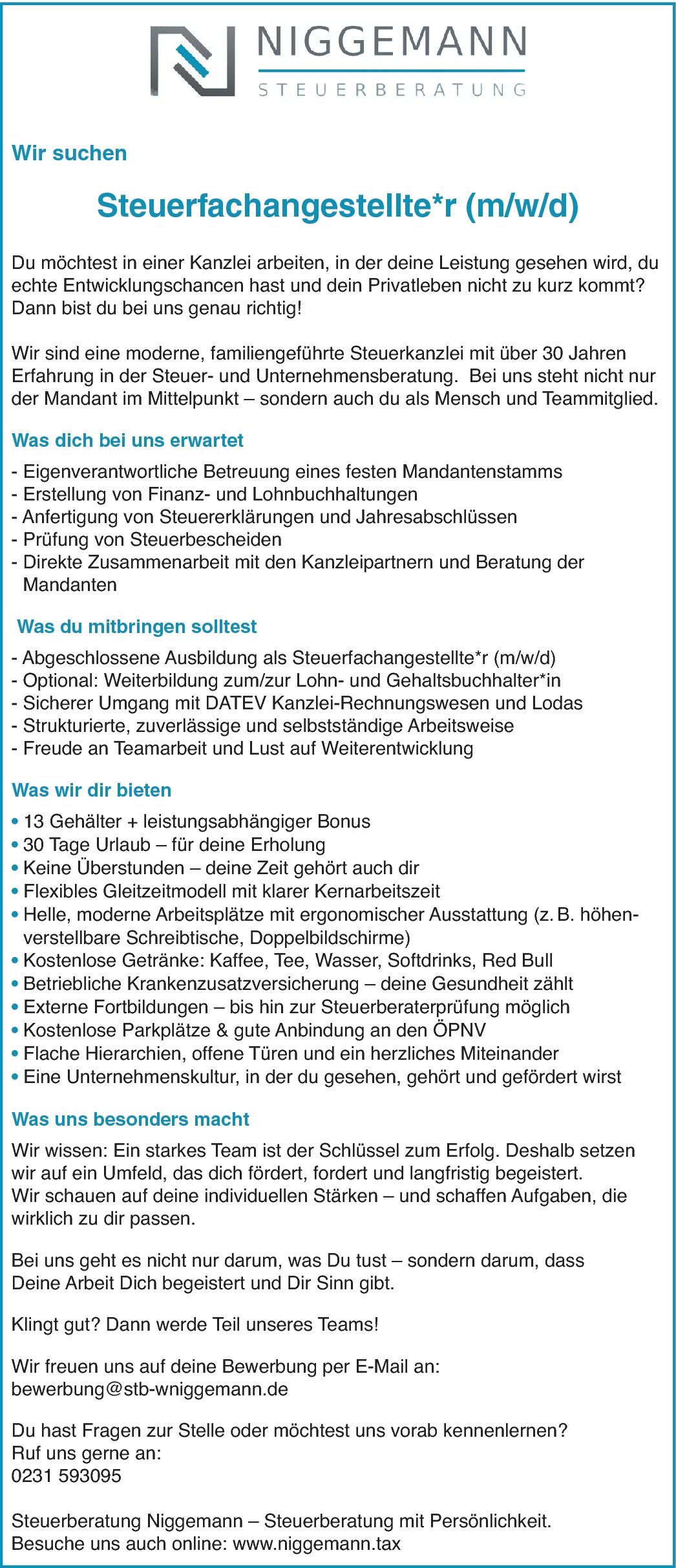 Steuerfachangestellte m/w/d