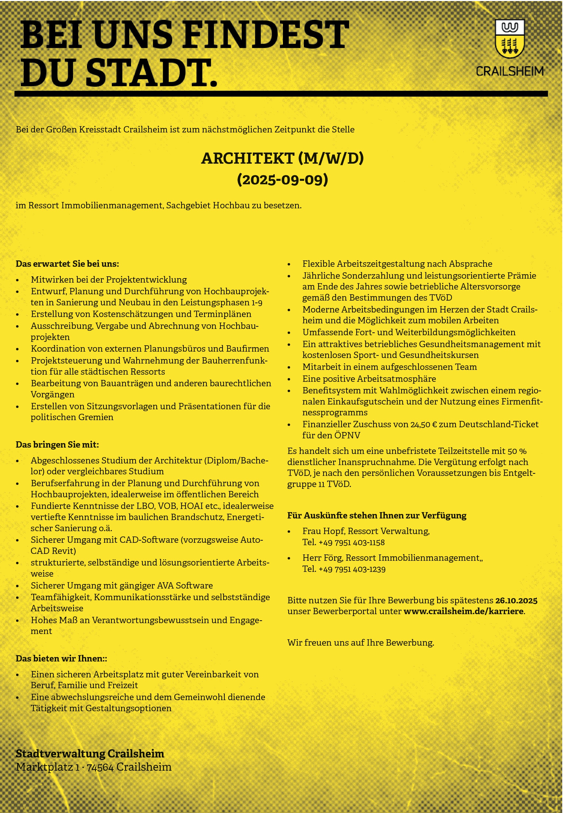 Architekt / Ingenieur Architektur (m/w/d)