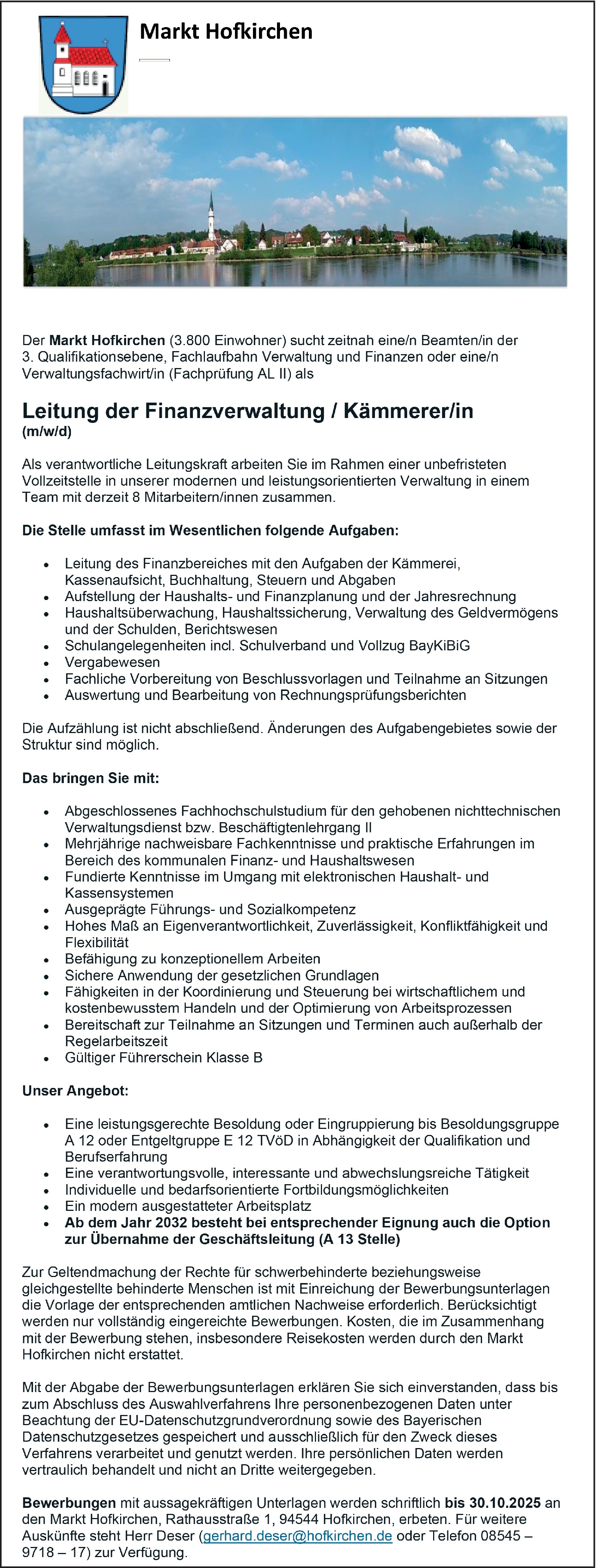 Verwaltungsfachwirt Finanzen m/w/d