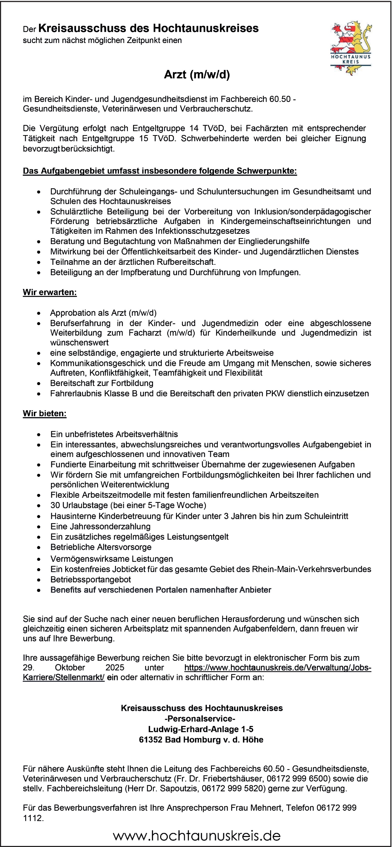 Facharzt Kinder- und Jugendheilkunde (m/w/d)