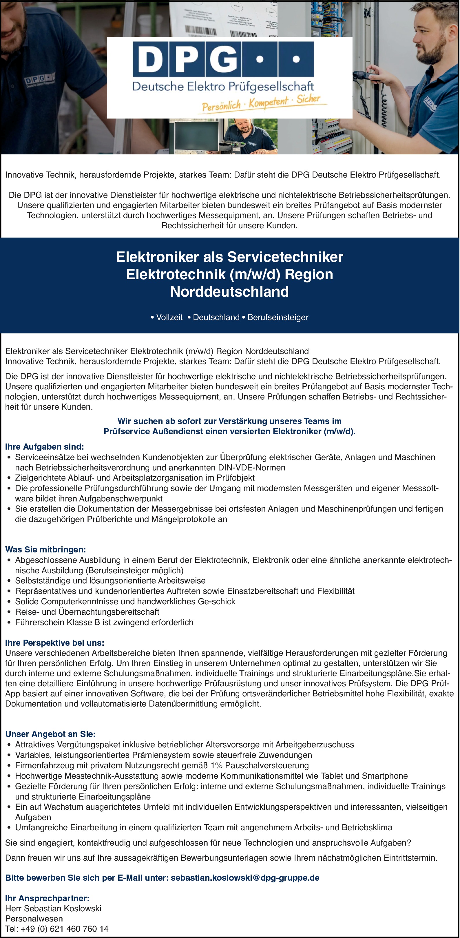 Elektroniker ( m/w/d )