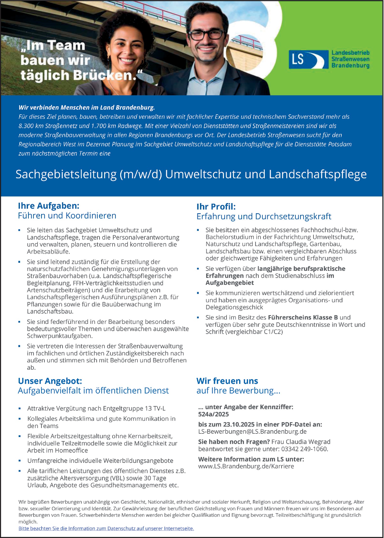  Sachgebietsleitung (m/w/d) Umweltschutz und Landschaftspfleg
