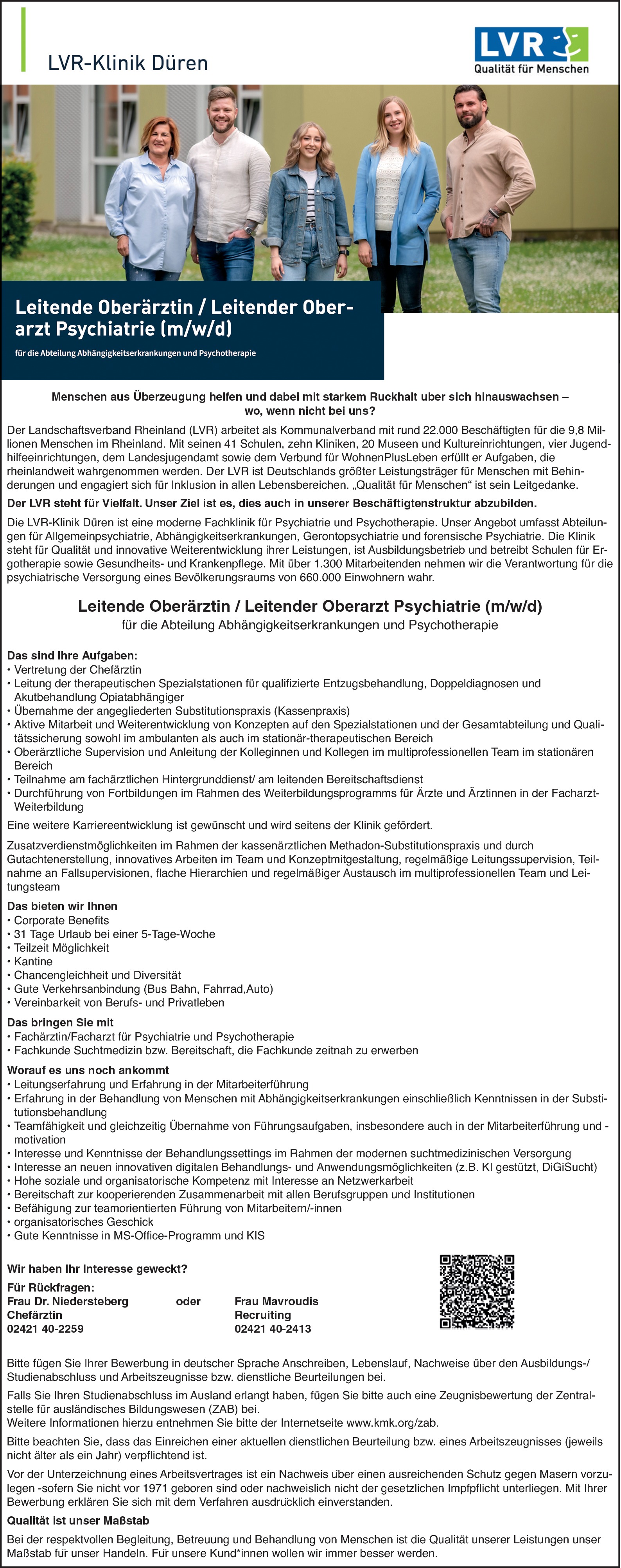 Oberarzt Psychiatrie (m/w/d)