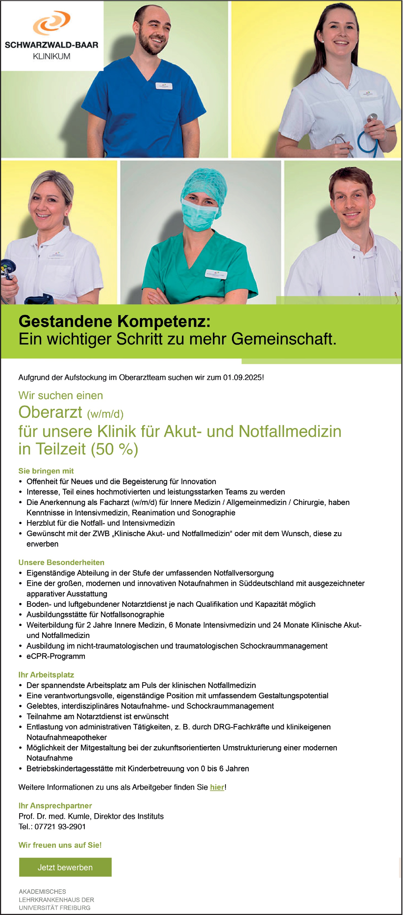 Oberarzt für Akut- und Notfallmedizin m/w/d