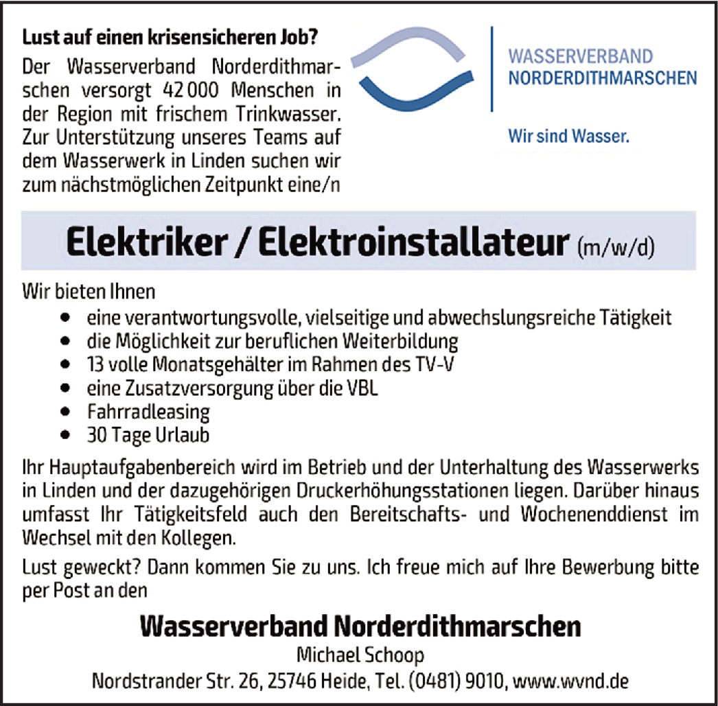 Elektroinstallateur m/w/d