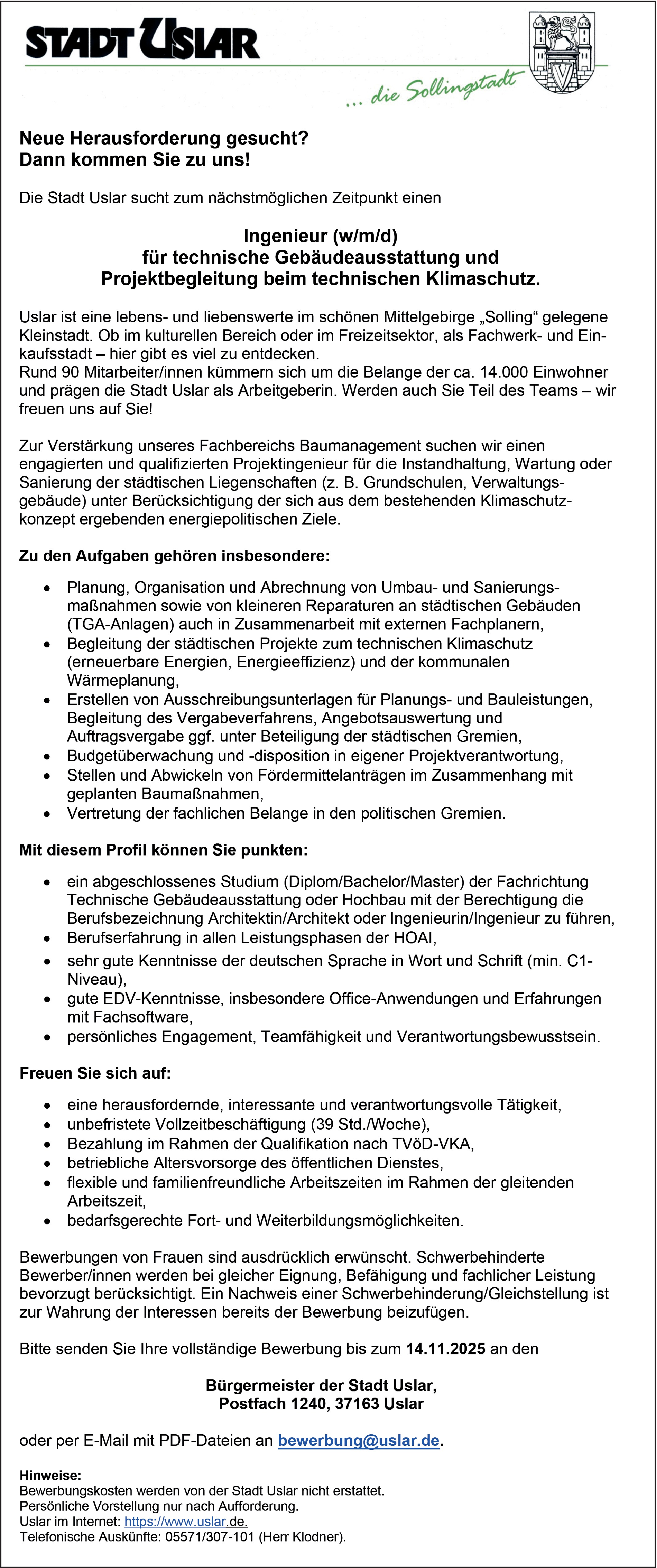 Ingenieur technische Gebäudeausstattung (m/w/d)