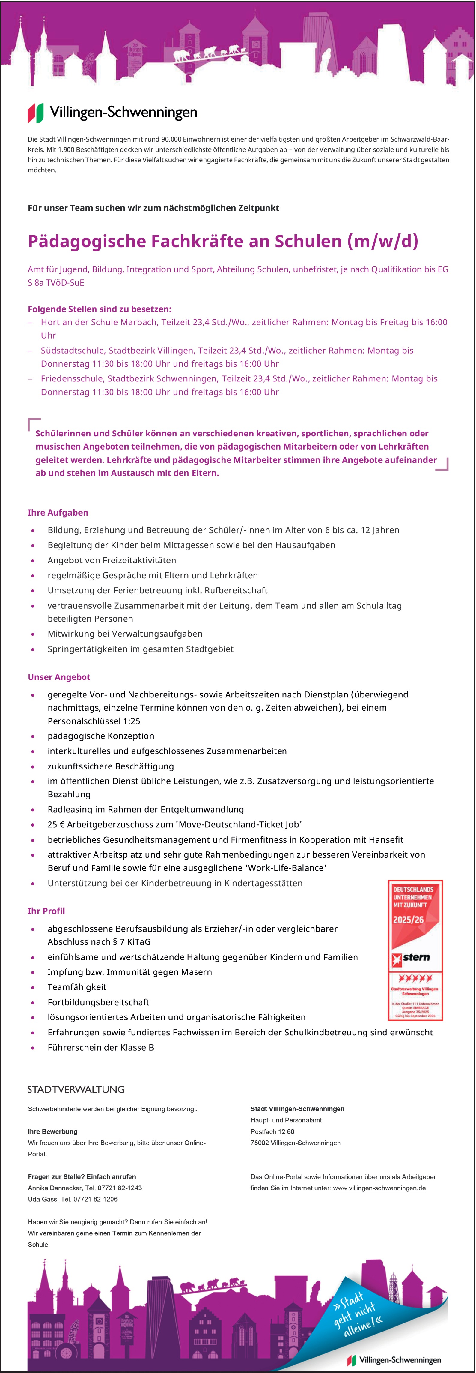 Pädagogische Fachkraft (m/w/d)