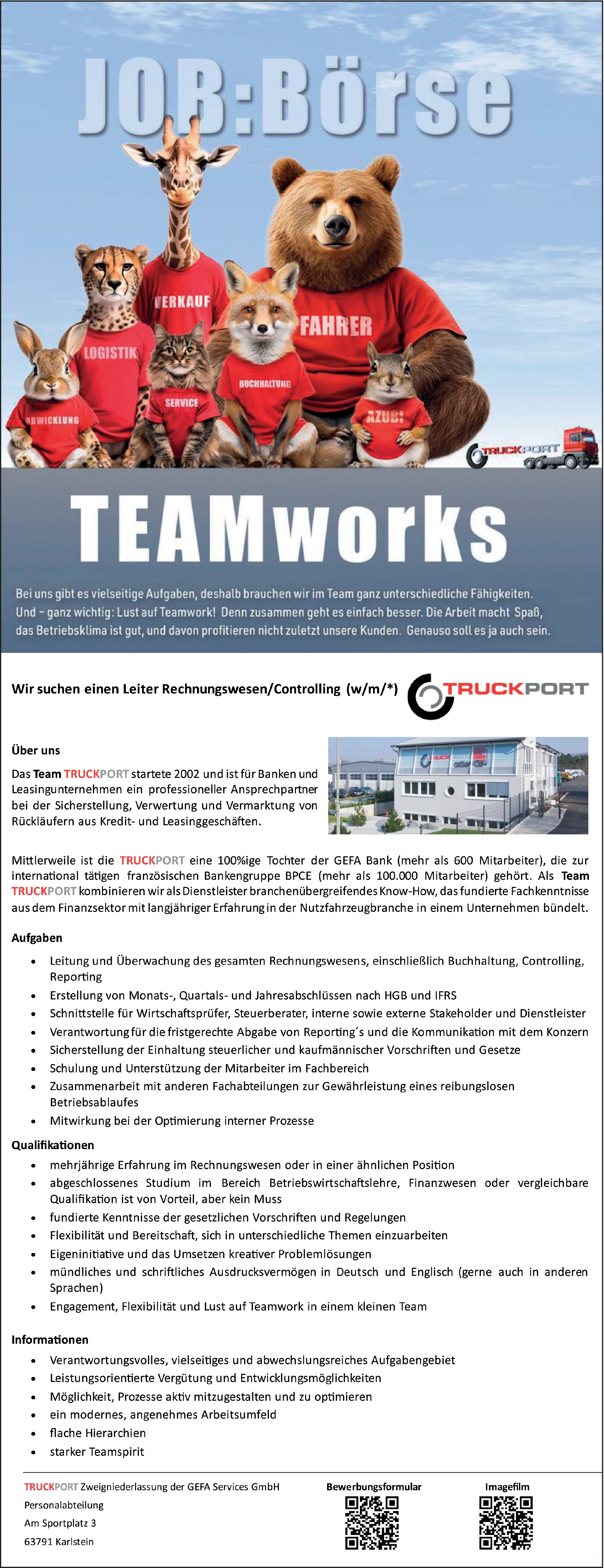 Leiter Rechnungswesen Controlling (w/m/d)