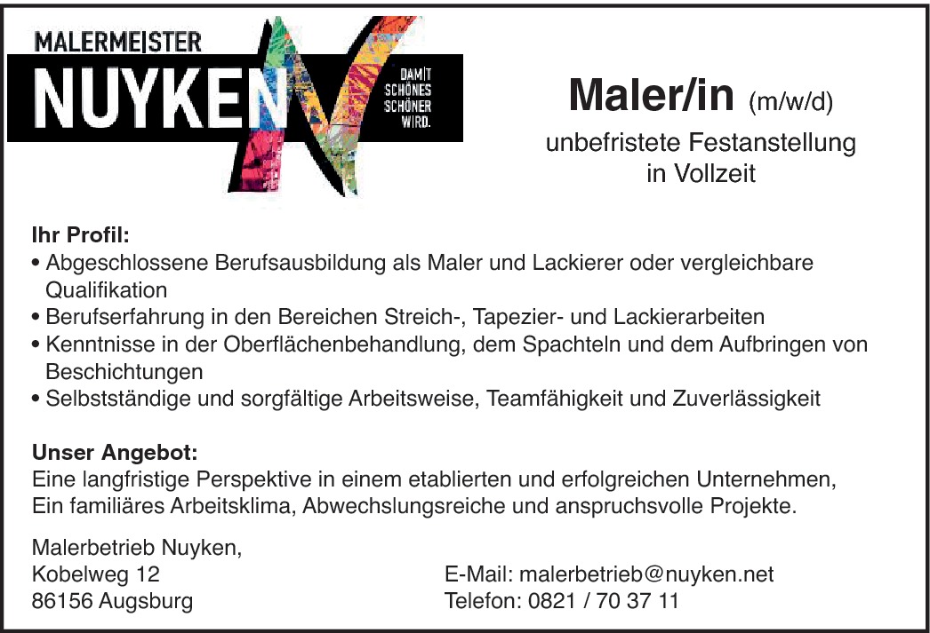 Maler m/w/d