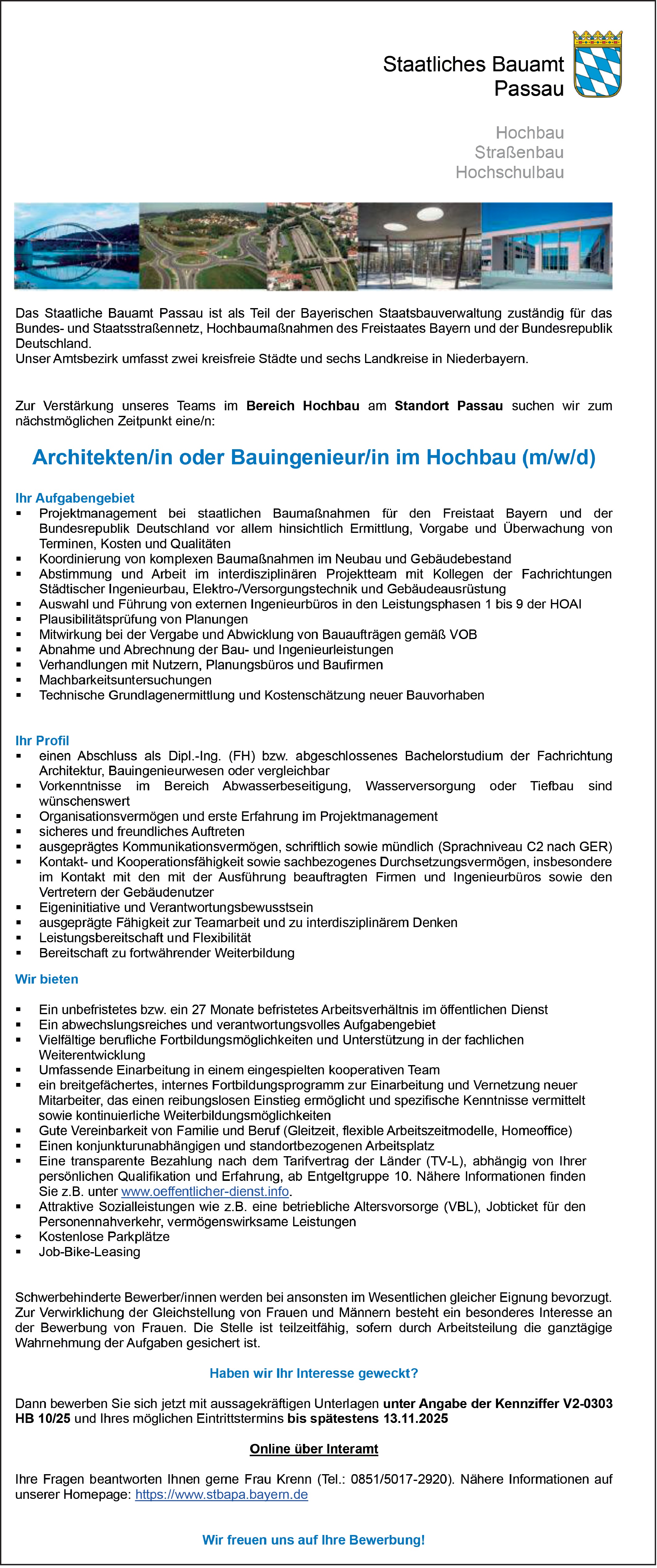 Bauingenieur Hochbau (m/w/d)