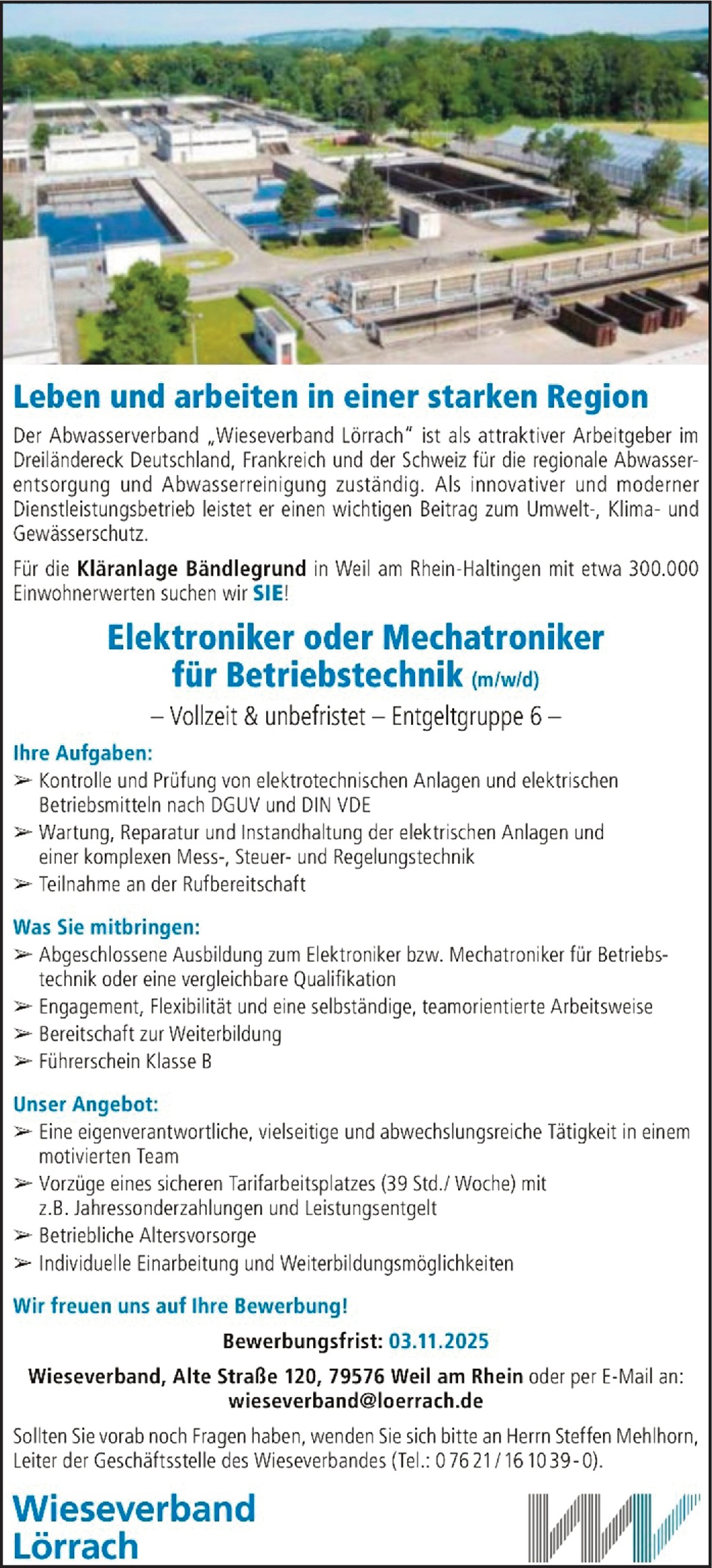 Elektroniker/in - Betriebstechnik m/w/d