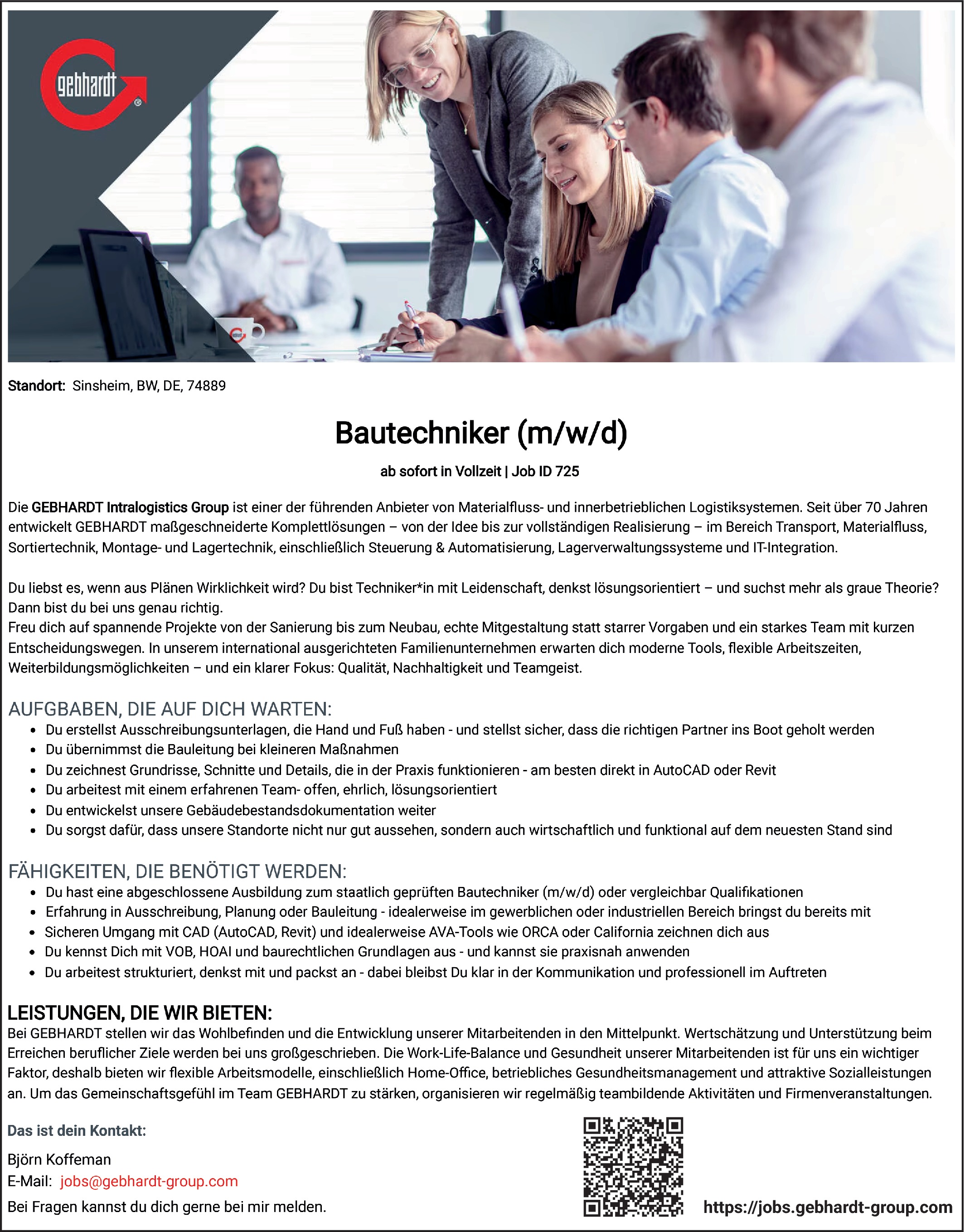 Bautechniker m/w/d