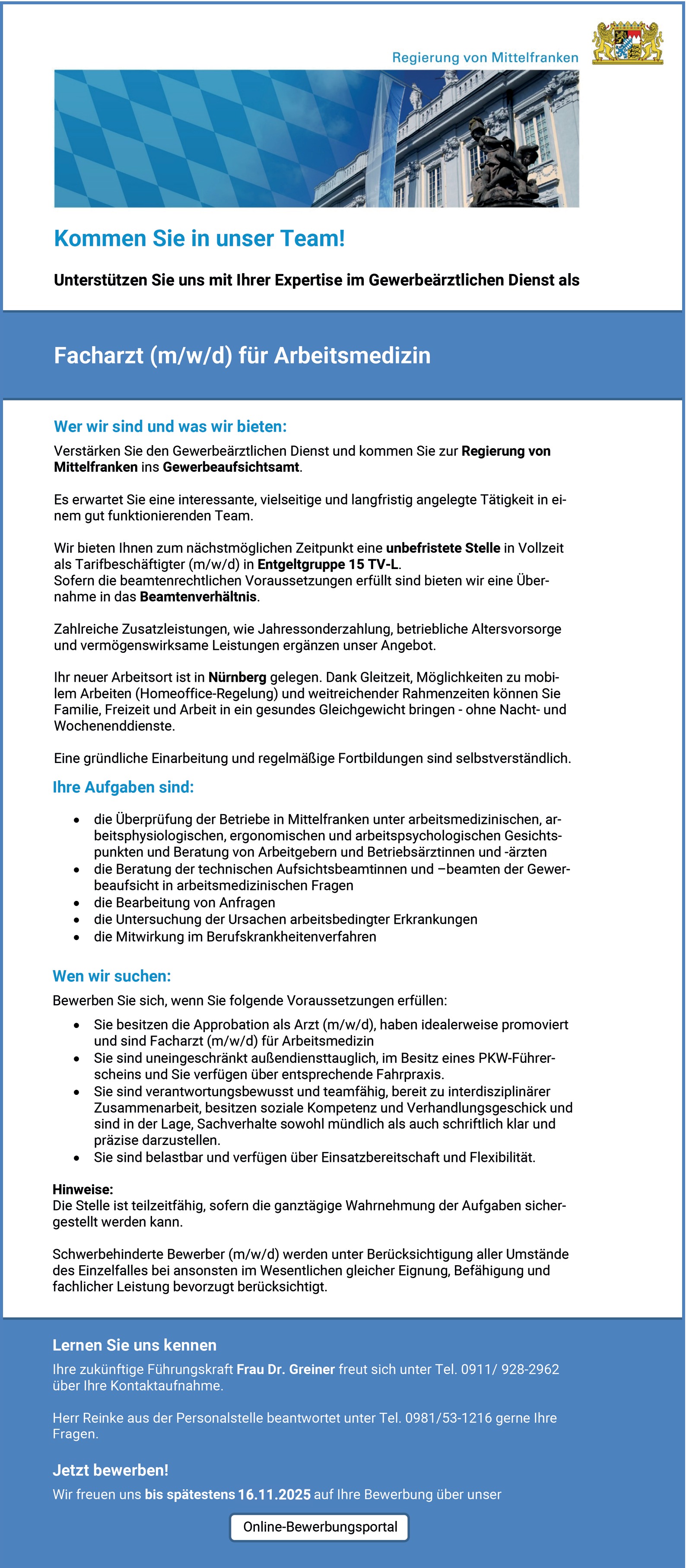 Facharzt Arbeitsmedizin (m/w/d)