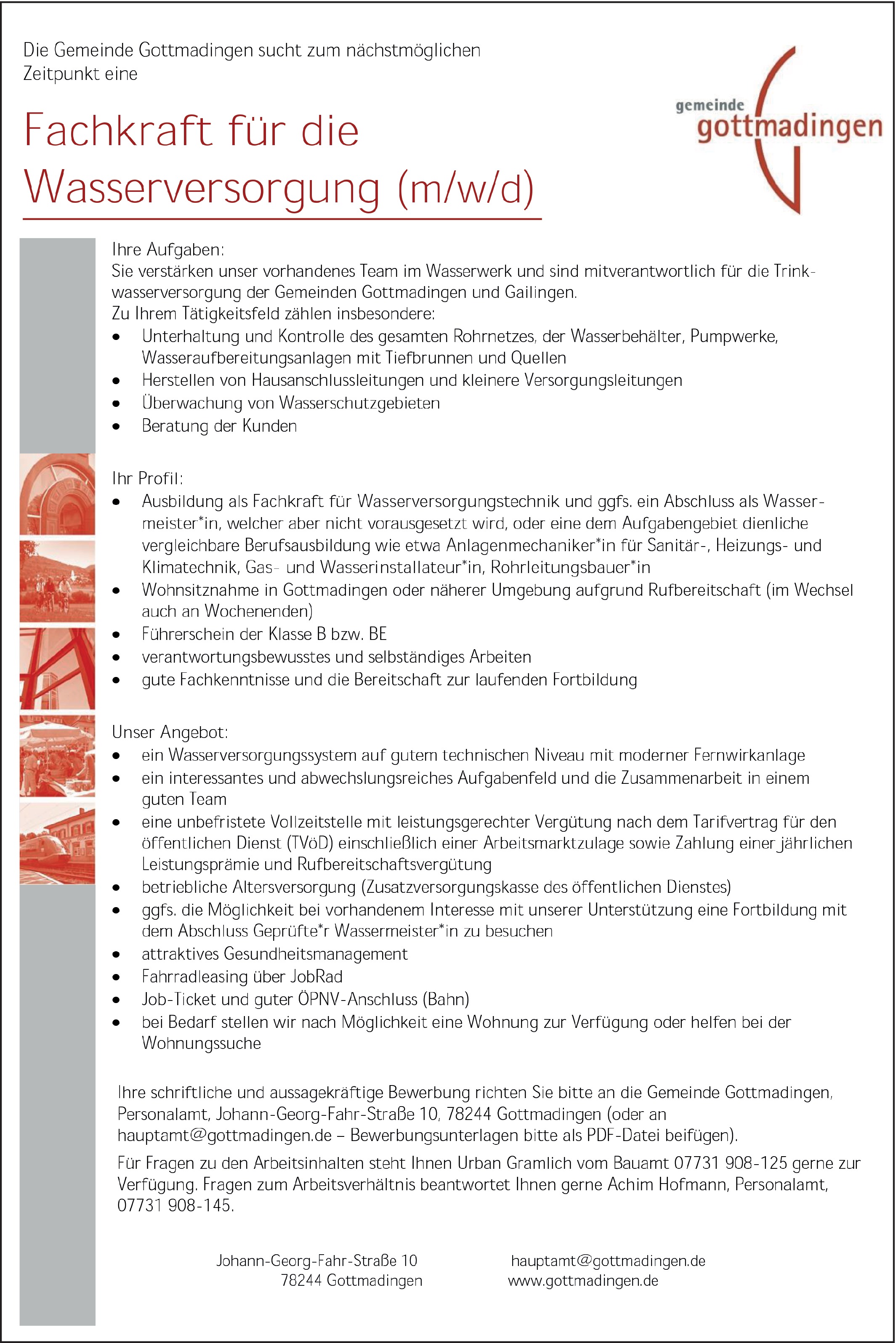 Fachkraft - Wasserversorgungstechnik / Wassermeister (m/w/d)
