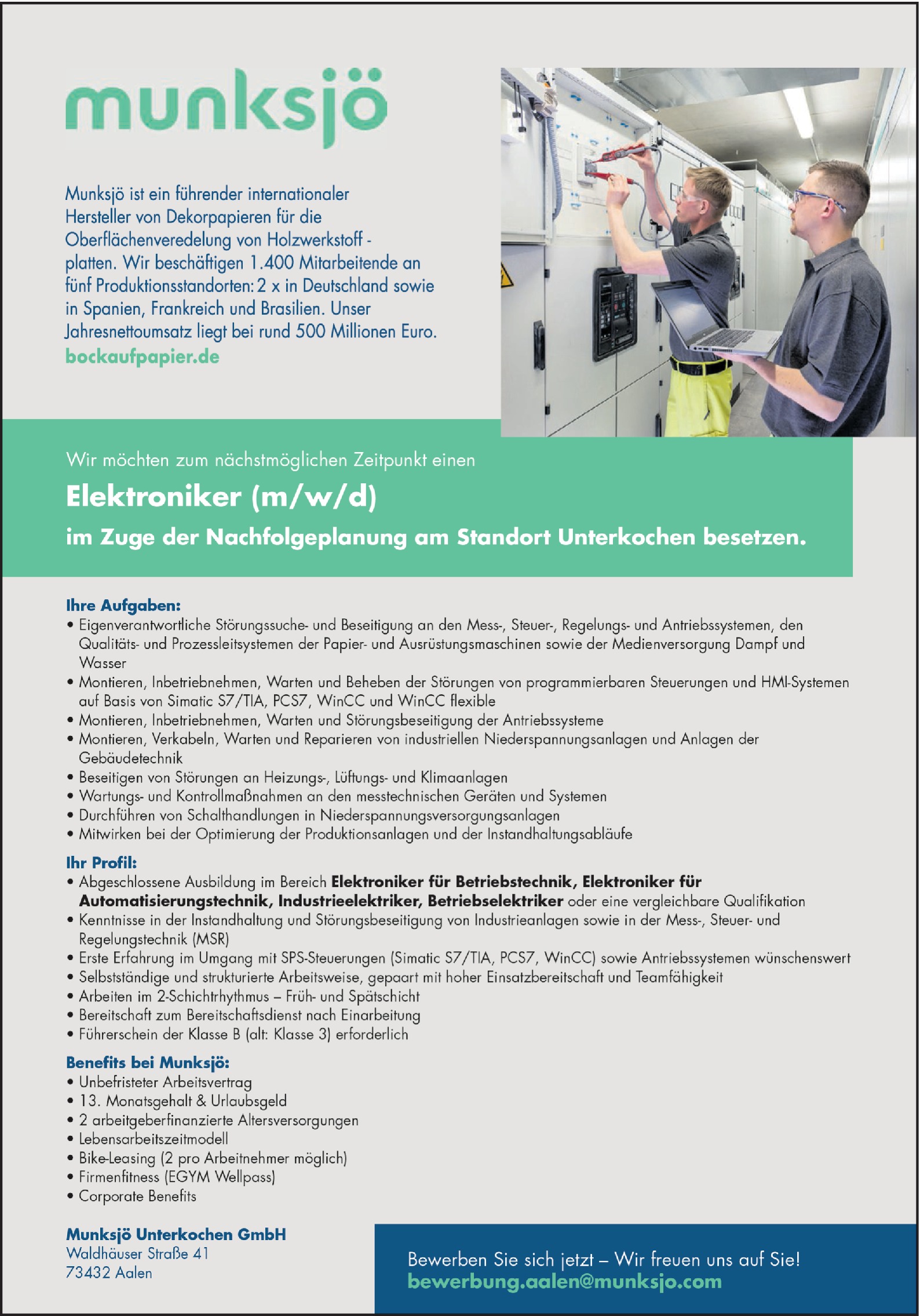 Industrieelektriker m/w/d
