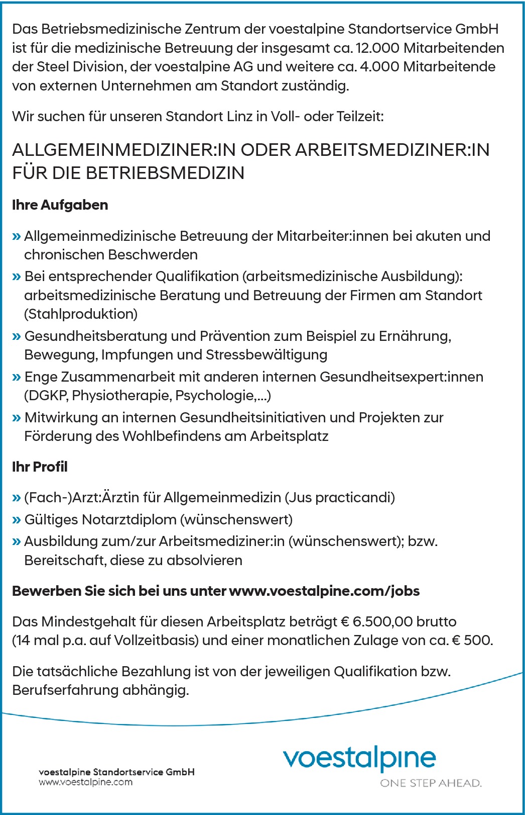 Allgemeinmediziner/in oder Arbeitsmediziner/in 