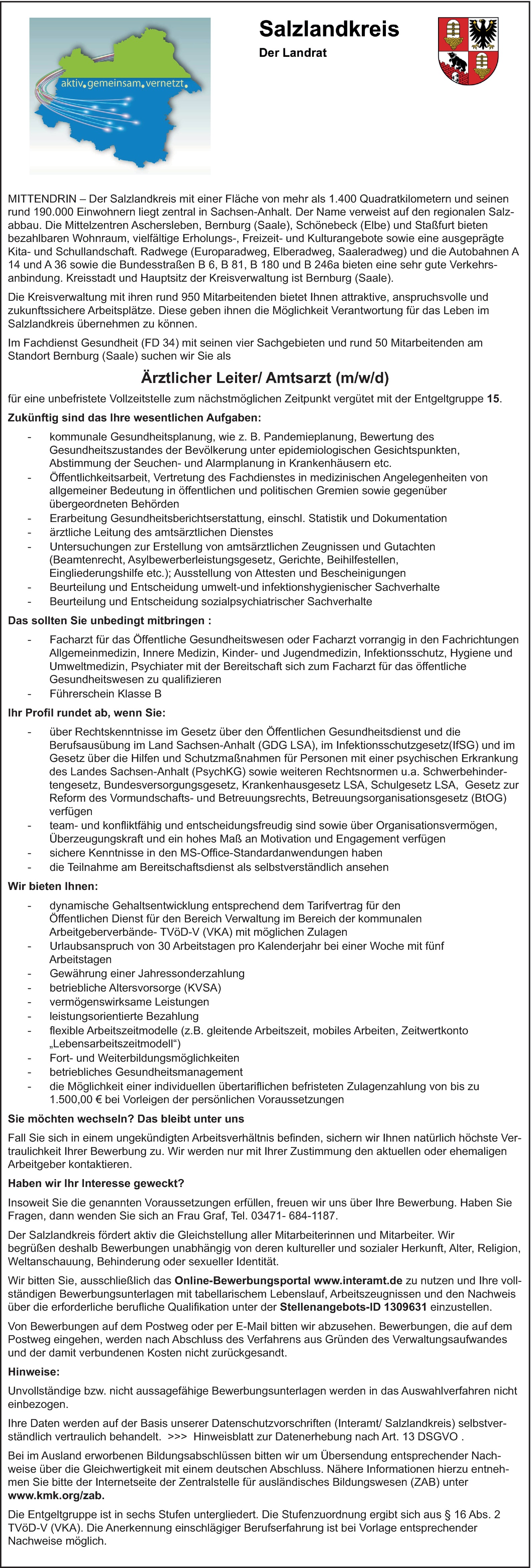 Ärztlicher Leiter (m/w/d)