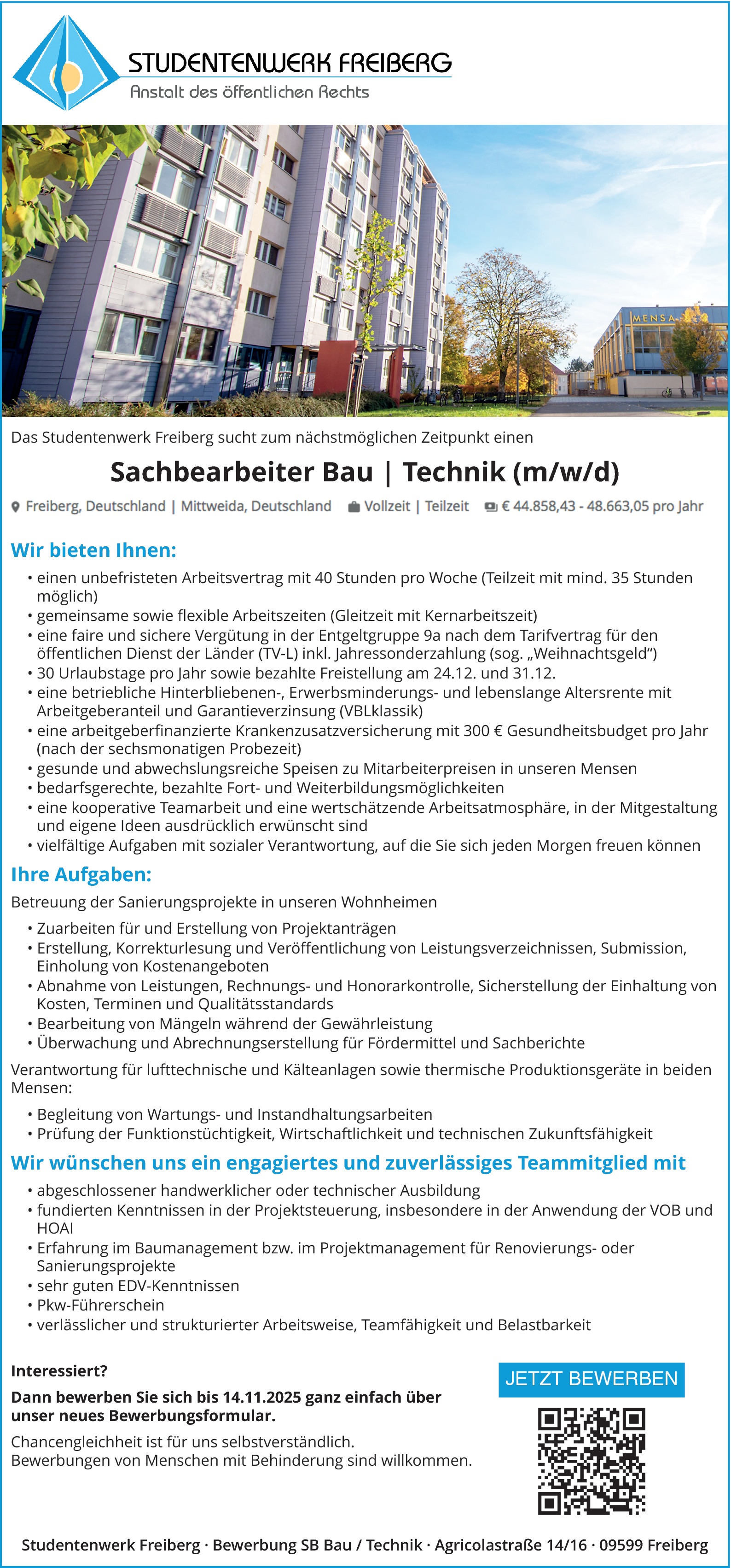 Sachbearbeiter m/w/d Bau