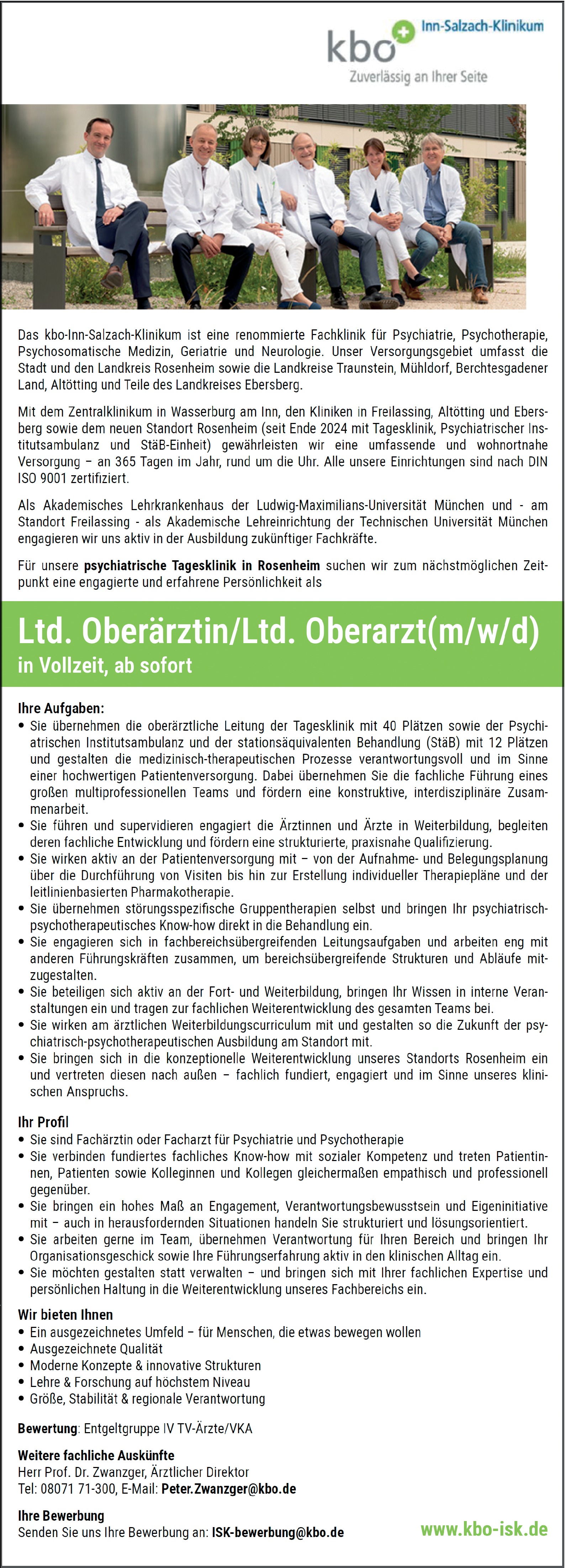 Ltd. Oberärztin / Ltd. Oberarzt m/w/d