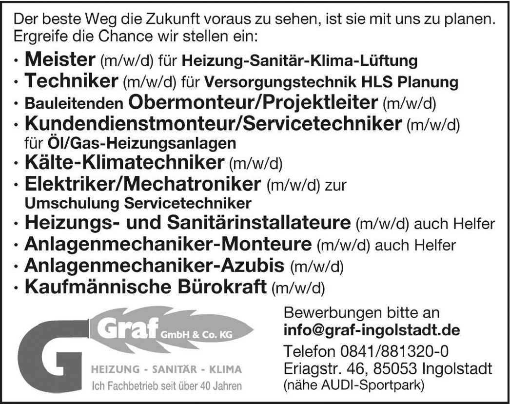 Meister (m/w/d) Heizung-Sanitär-Klima-Lüftung