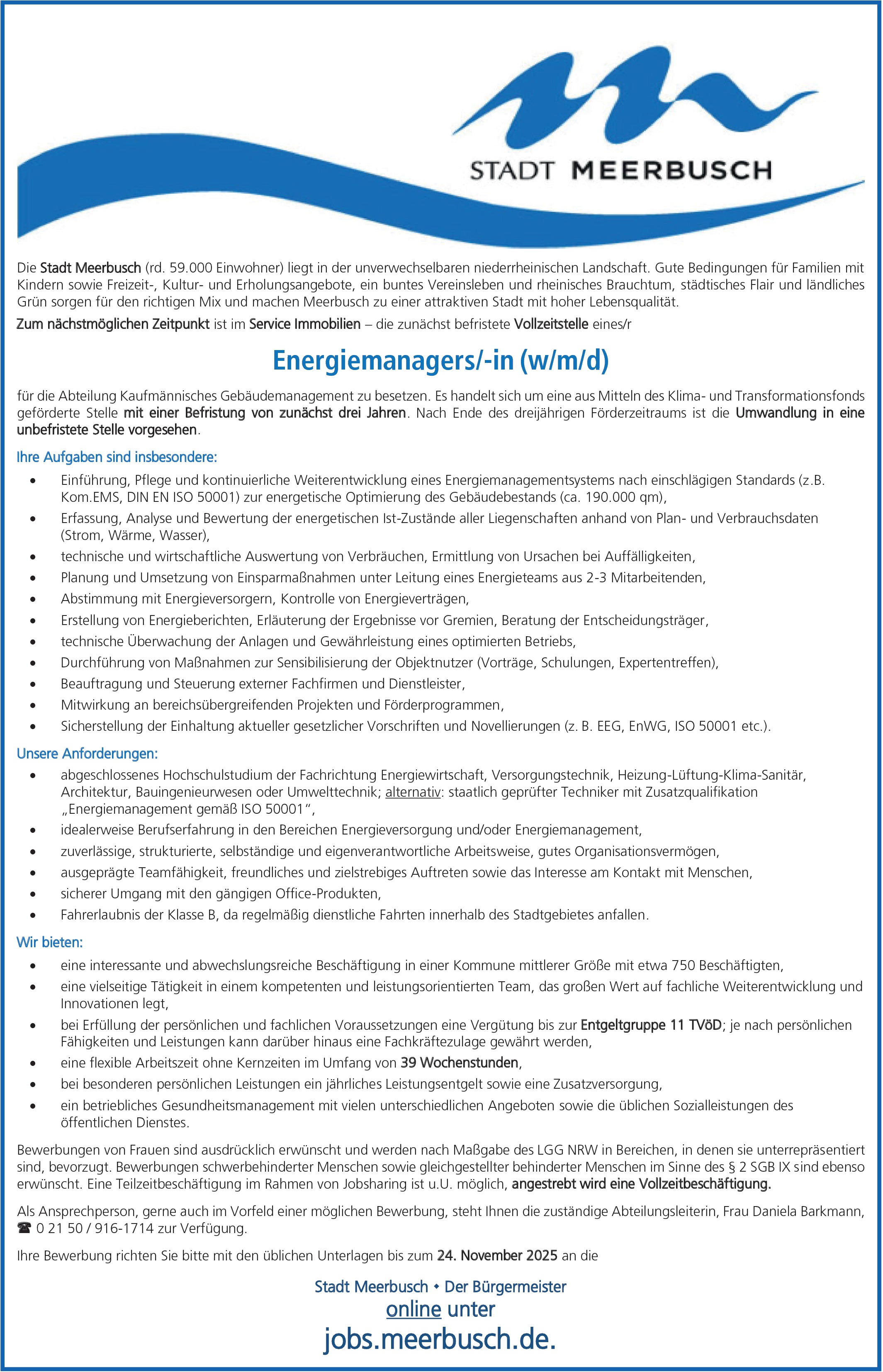  Energiemanagers/-in (w/m/d)