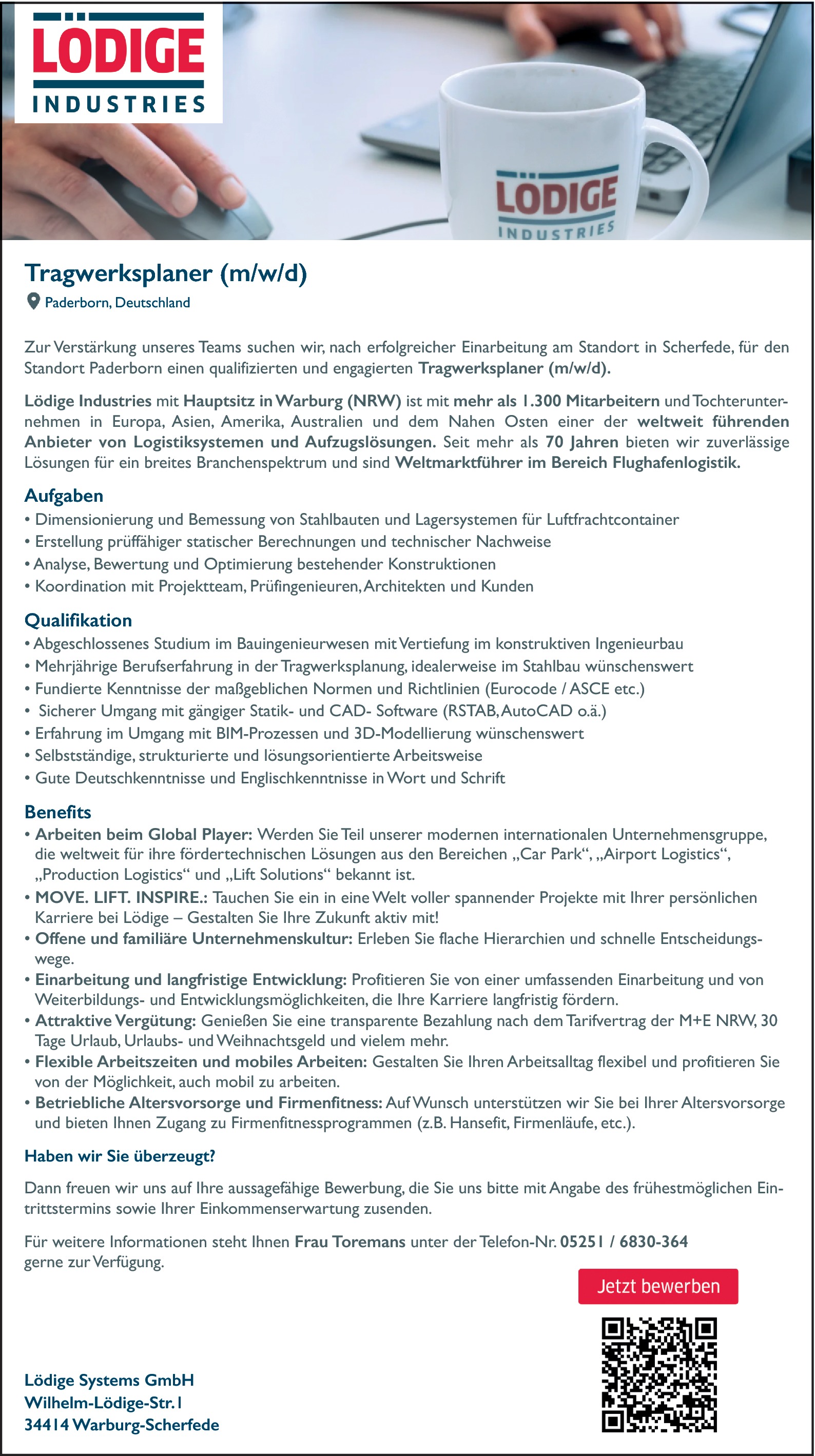 Tragwerksplaner/in m/w/d