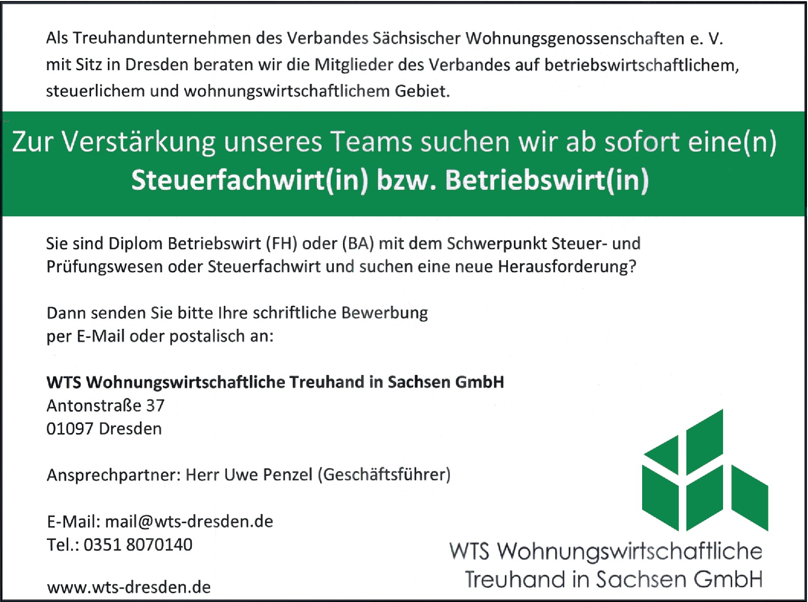 Steuerfachwirt | Betriebswirt m/w/d