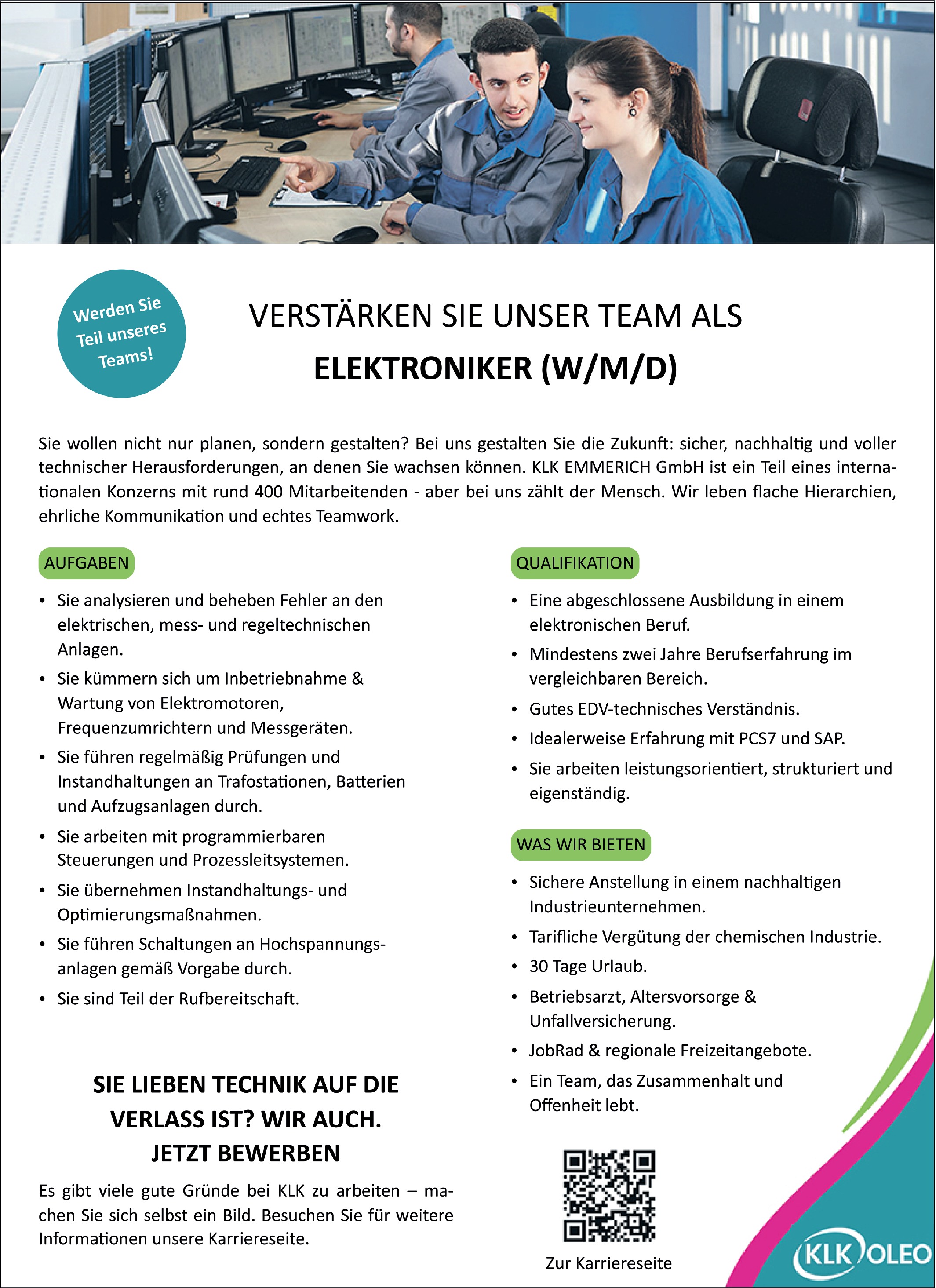Elektroniker m/w/d